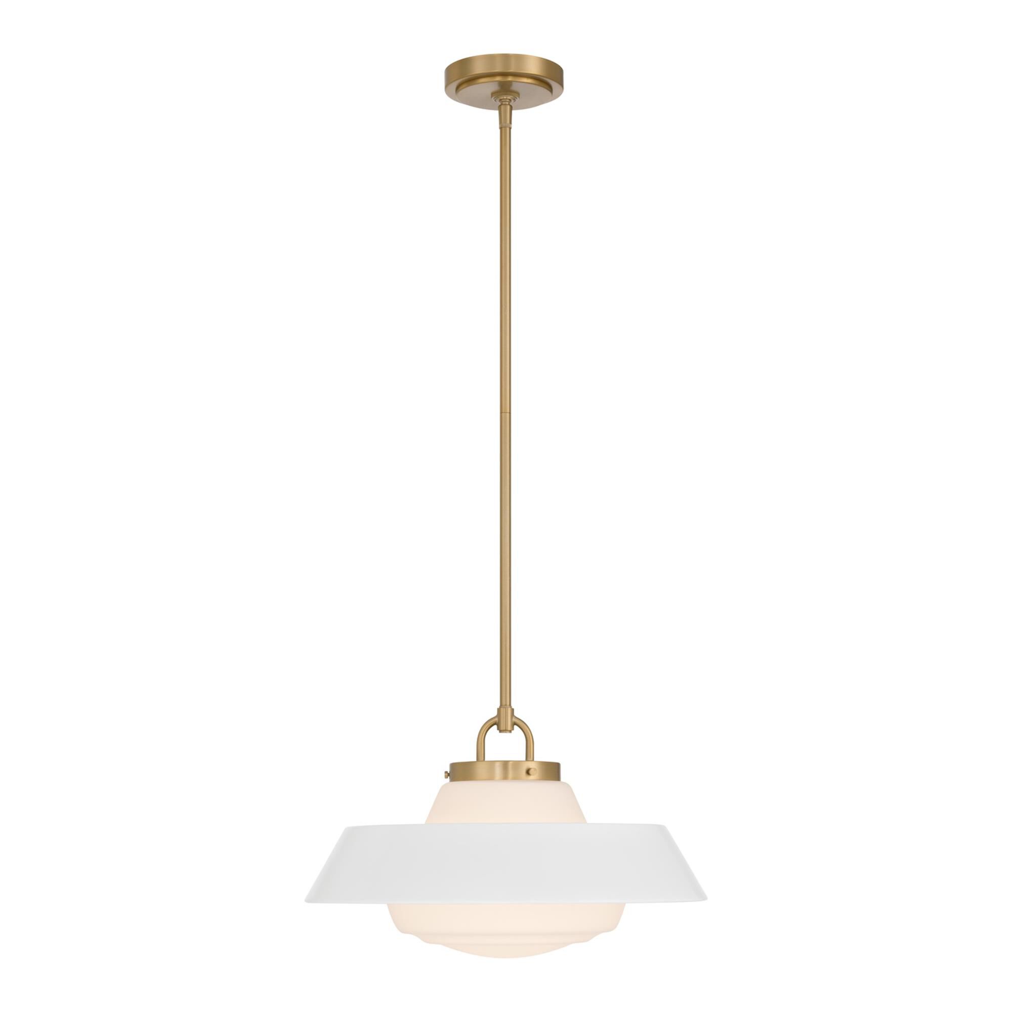 Shown in Vibrant Gold finish and Steel glass and Steel shade