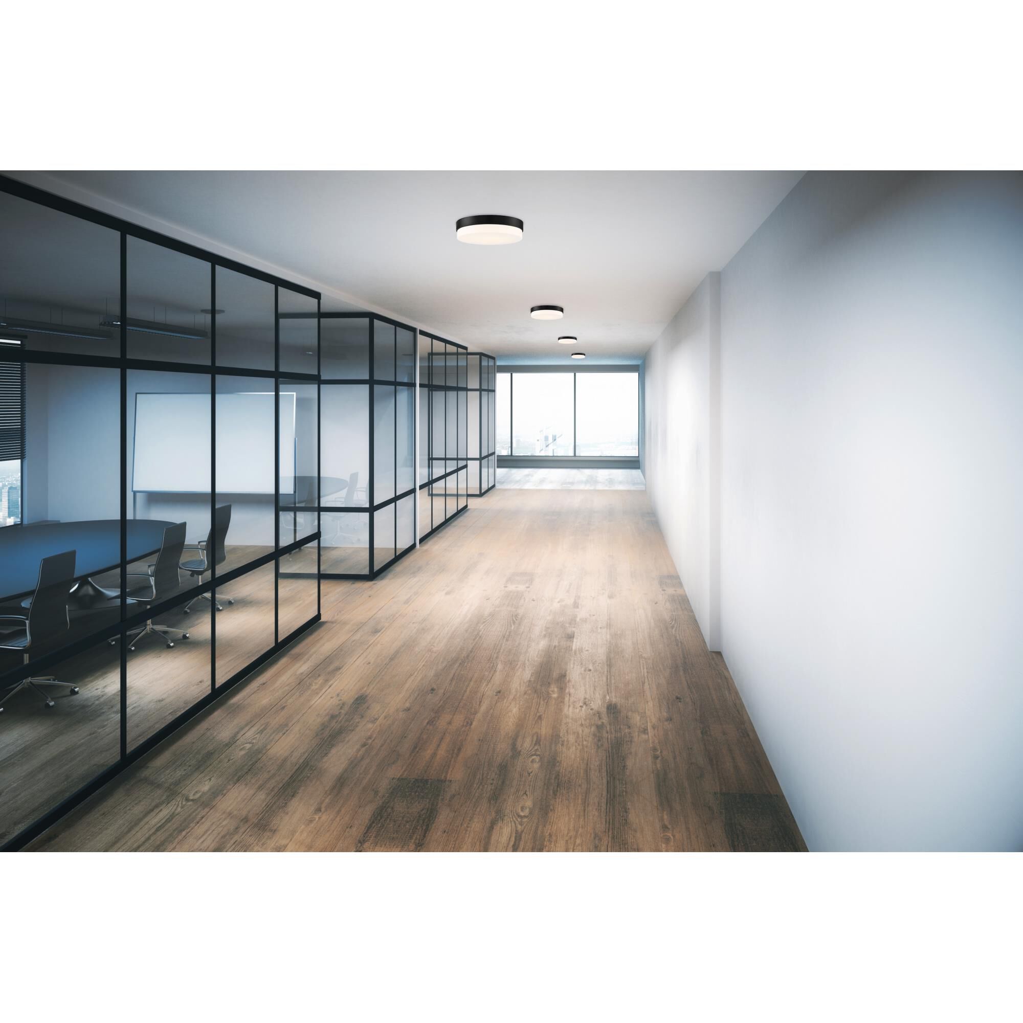 Shown in Matte Black finish and White glass