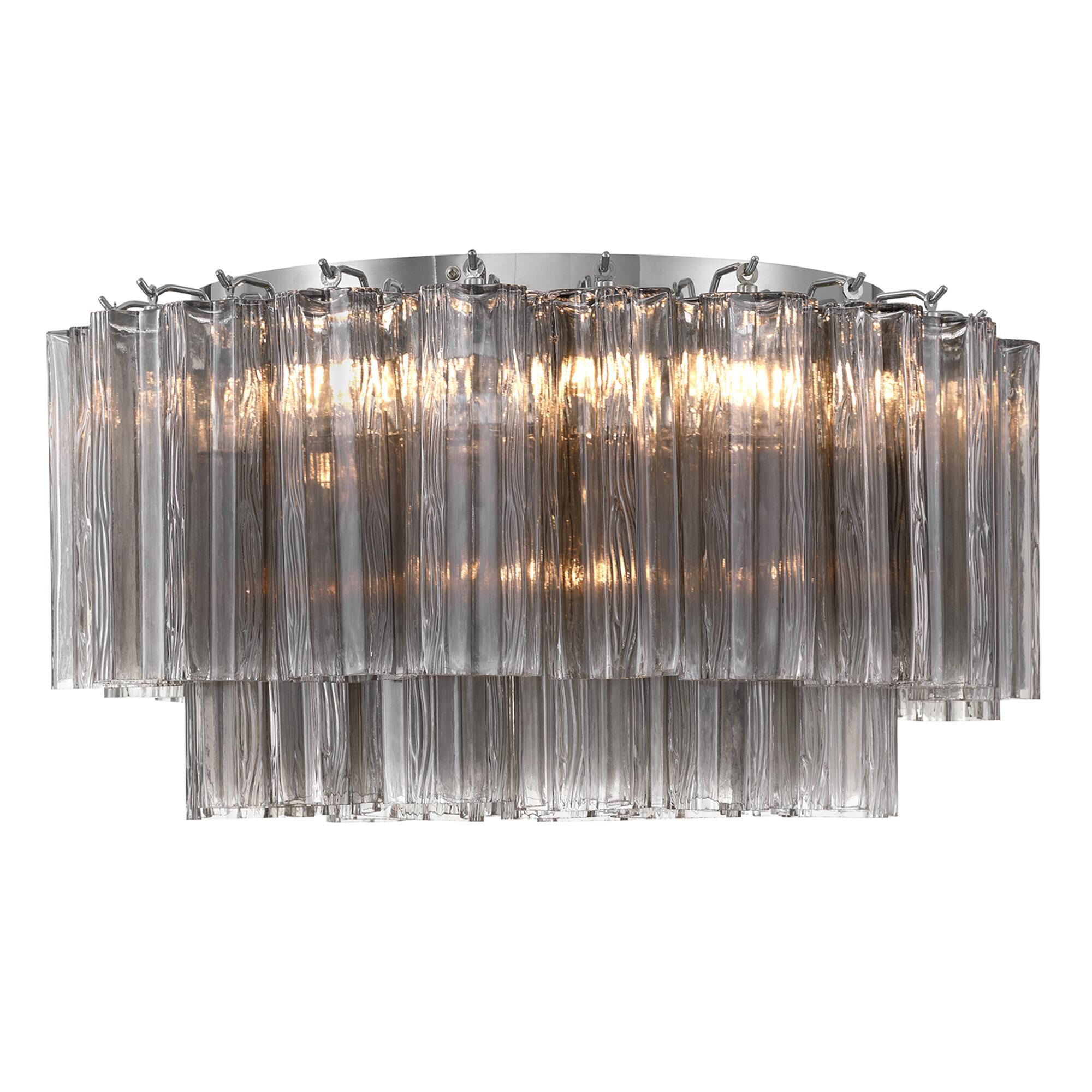 Shown in Polished Chrome finish and Tronchi Smoke glass