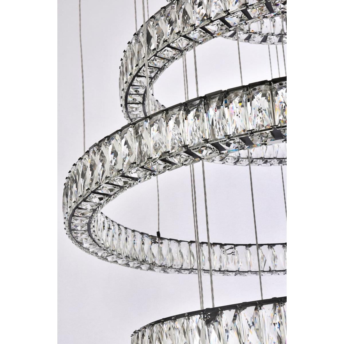 Monroe 40 Inch 7 Light LED Chandelier by Elegant Lighting