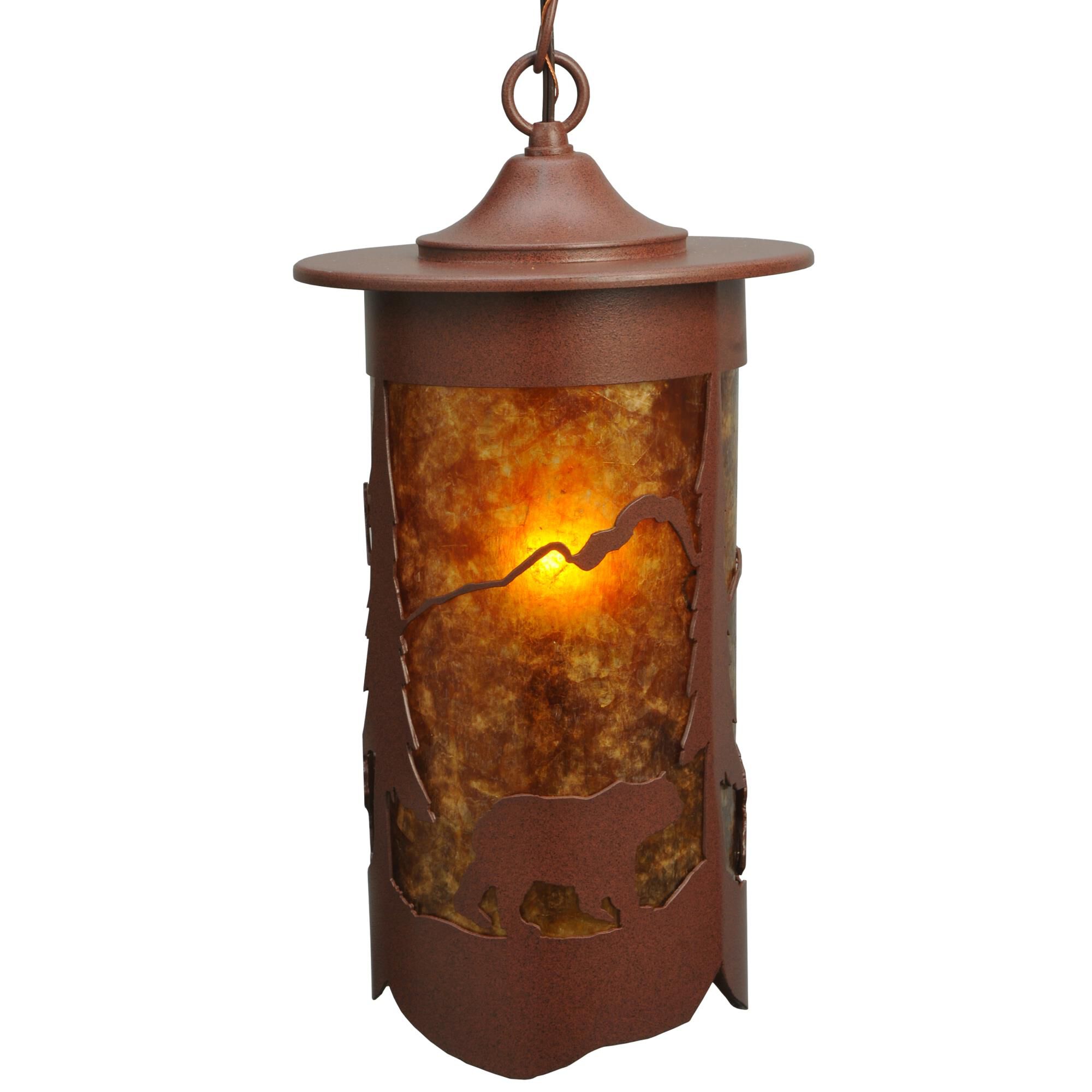 Fulton Lone Bear 8 Inch Mini Pendant by Meyda Lighting