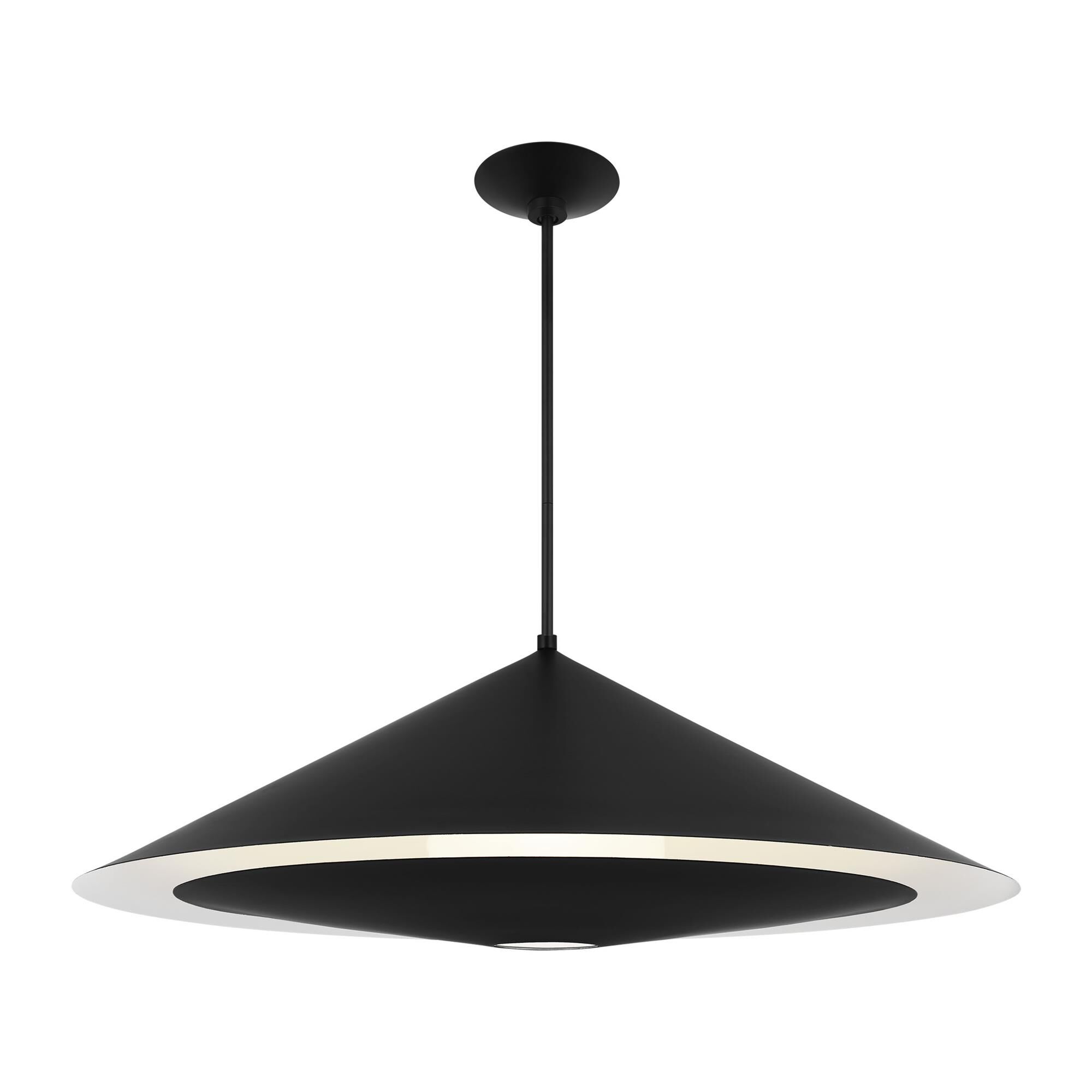 Shown in Midnight Black finish and Sandblast Inside and Clear Outside glass