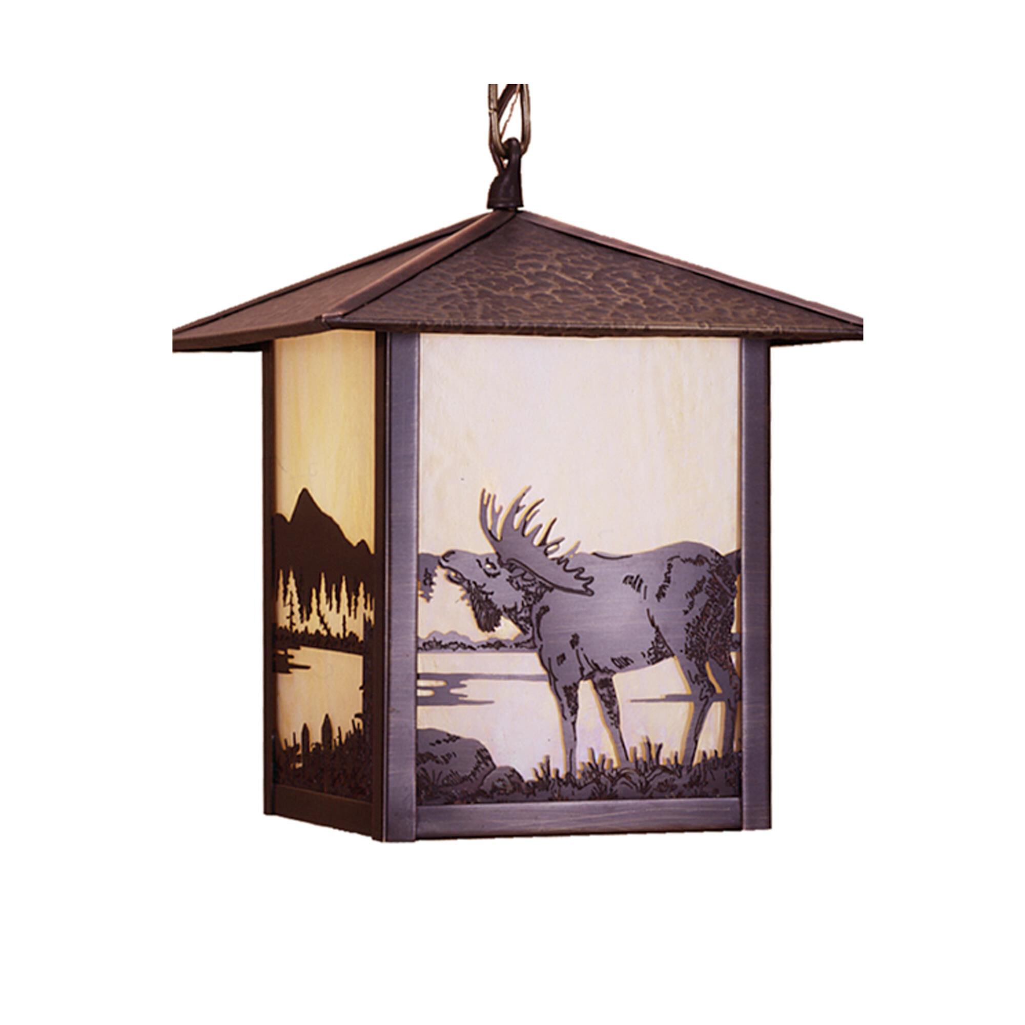 Meyda Lighting Seneca Moose At Lake 13 Inch Large Pendant
