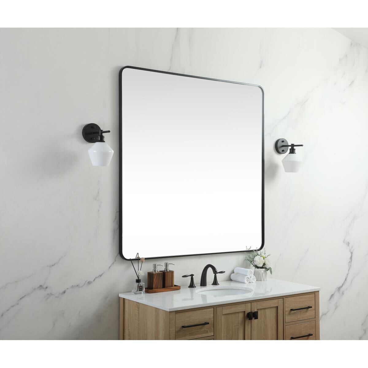 Evermore 48 Inch Bathroom Mirror by Elegant Decor