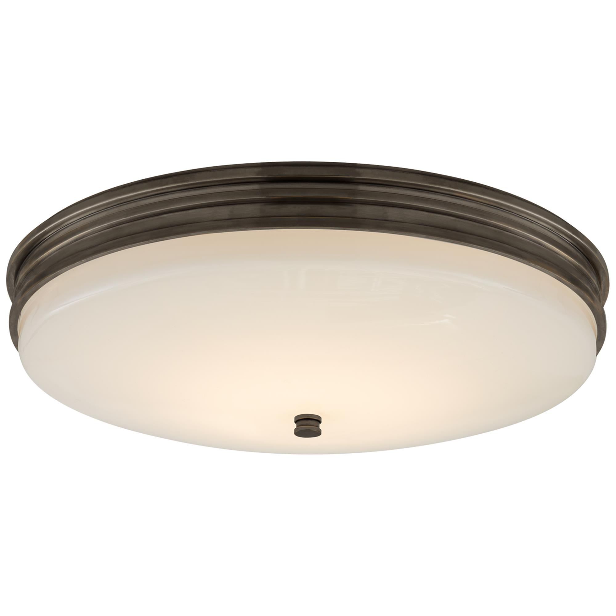 Shown in Bronze finish and White glass and White Glass shade