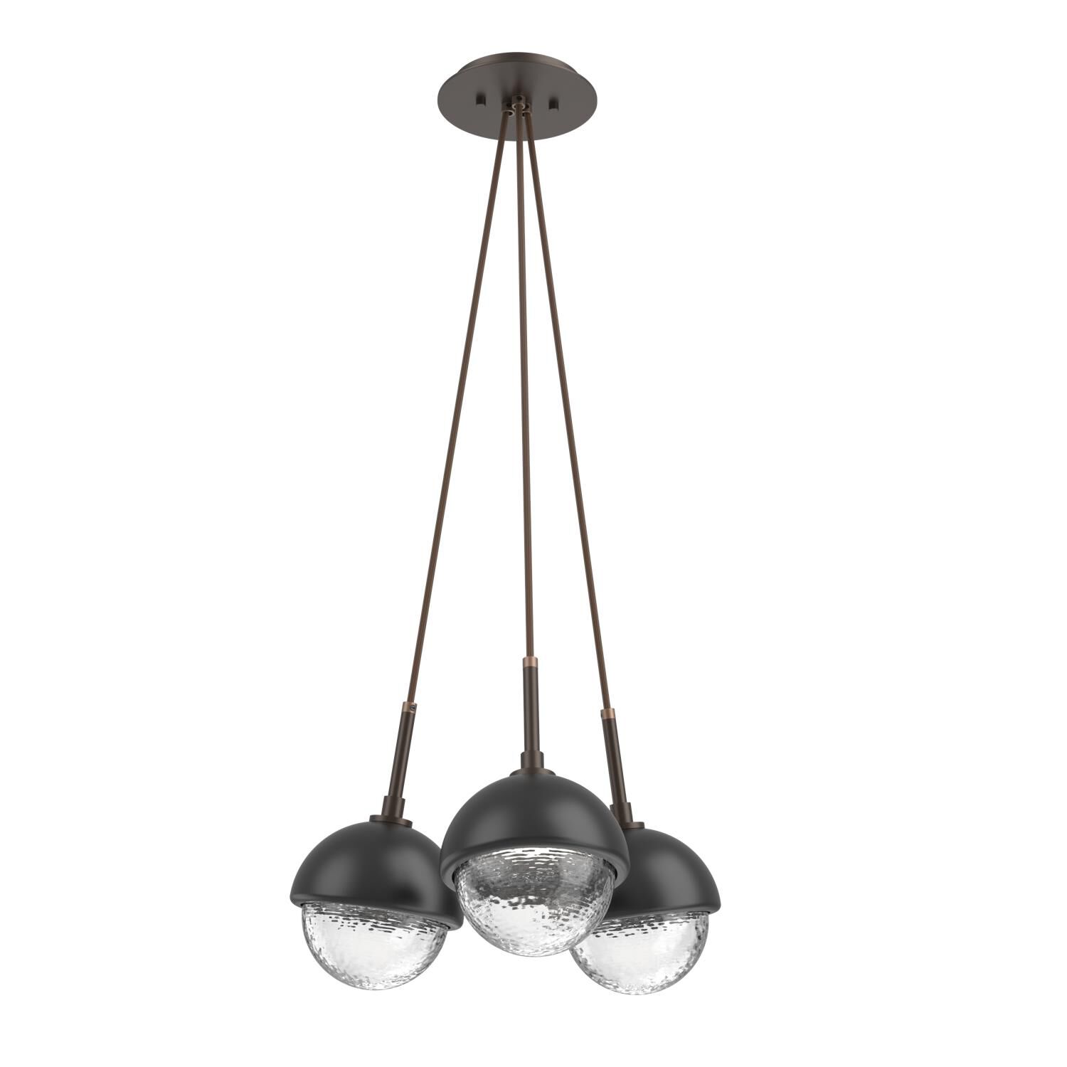 Shown in Flat Bronze finish and Clear glass and Matte Black accent