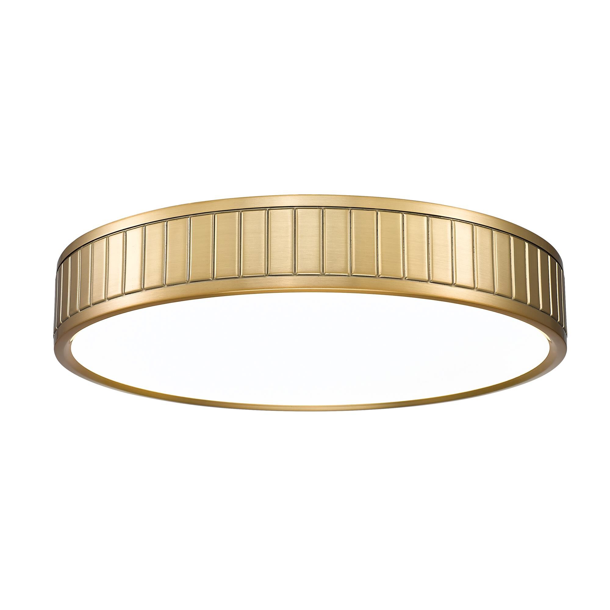 Shown in Modern Gold finish and Frosted glass and Frosted shade