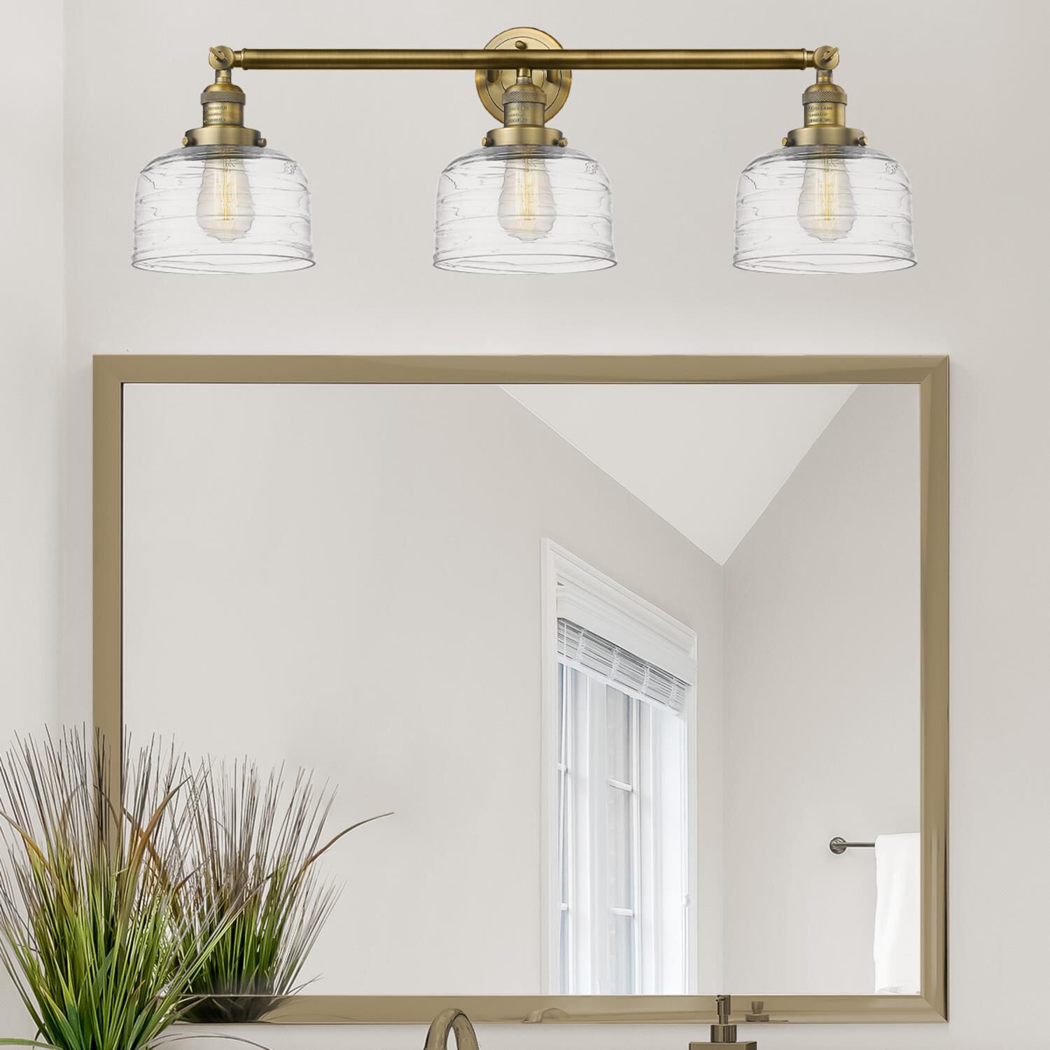 Bruno Marashlian Large Bell 32 Inch 3 Light Bath Vanity Light by Innovations Lighting