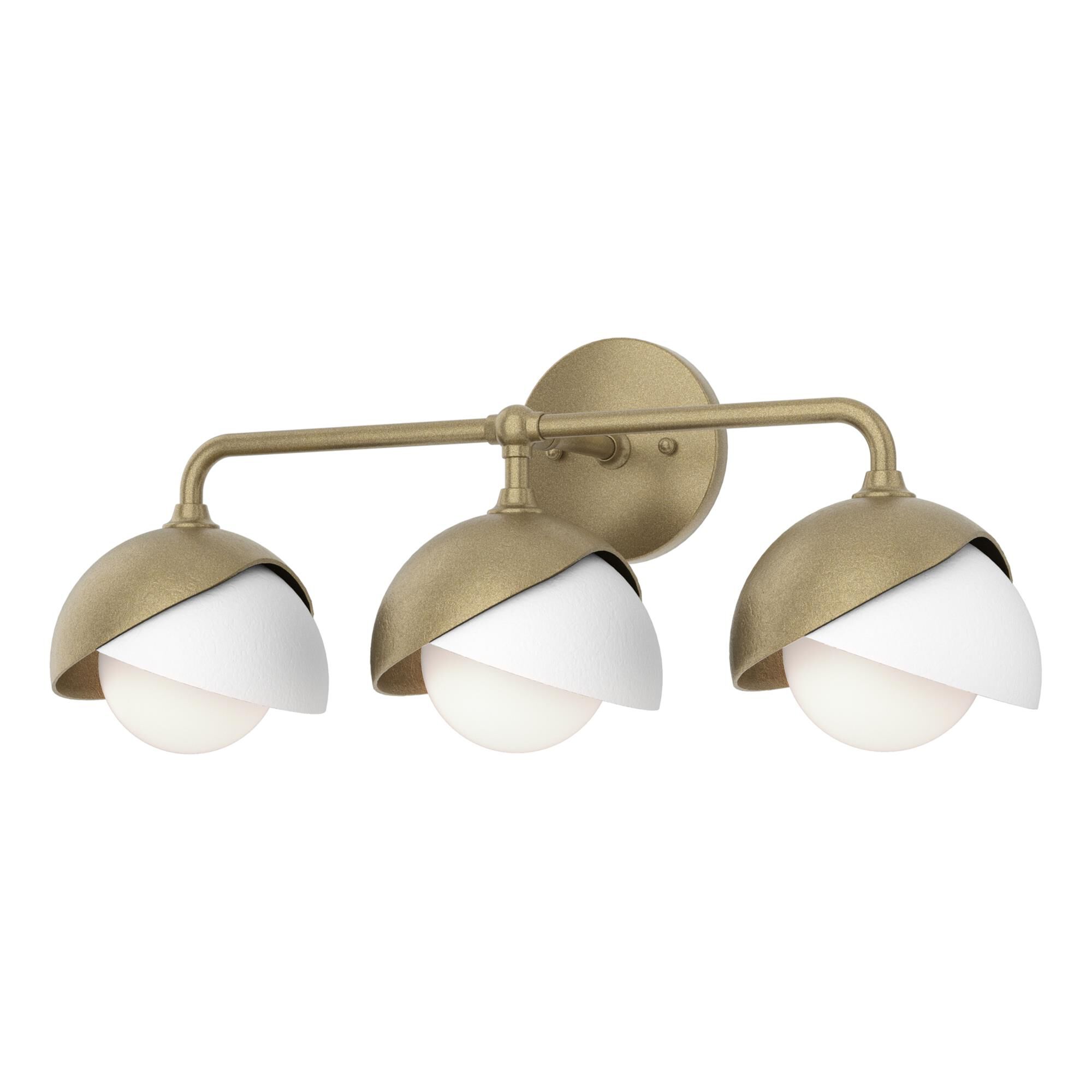 Shown in Soft Gold finish and Opal glass