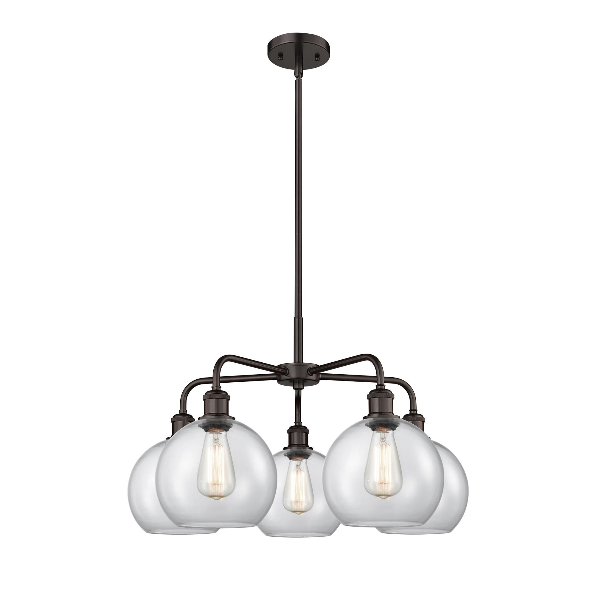 Shown in Oil Rubbed Bronze finish and Clear glass