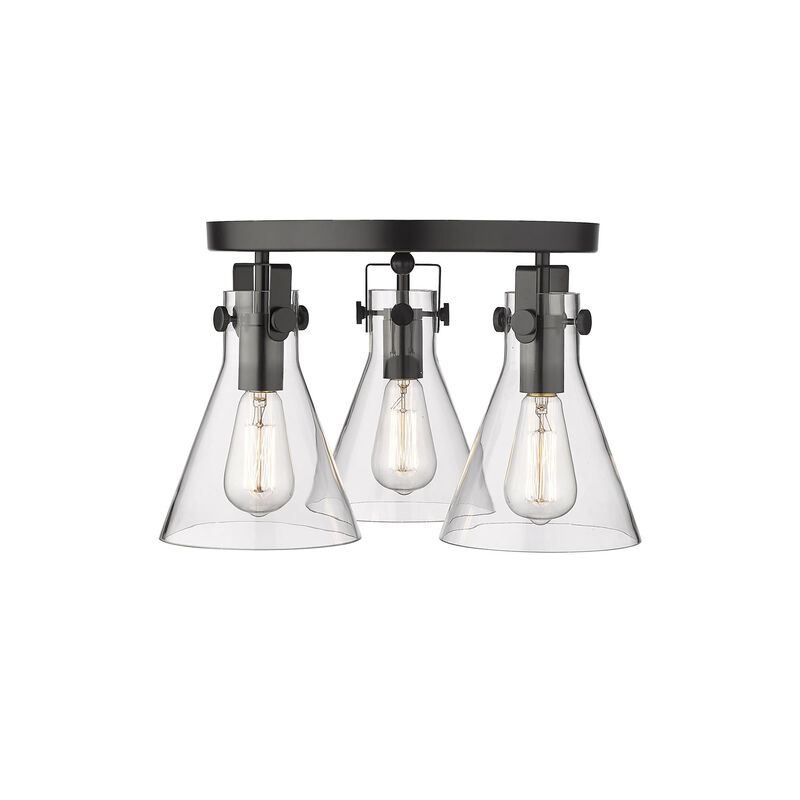 Bruno Marashlian Newton Cone 19 Inch 3 Light Flush Mount by Innovations Lighting