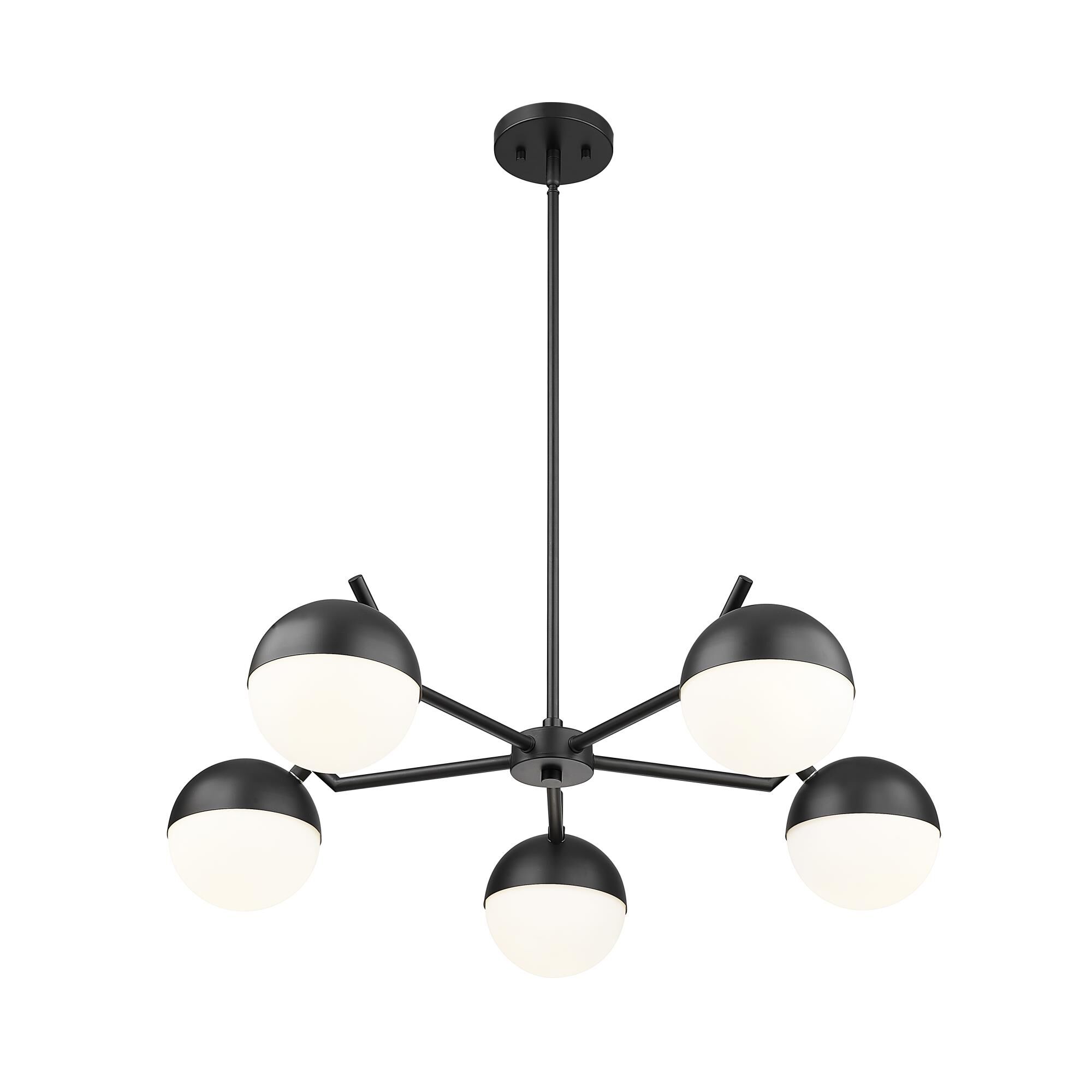 Shown in Matte Black finish and Matte Opal glass and Matte Opal shade