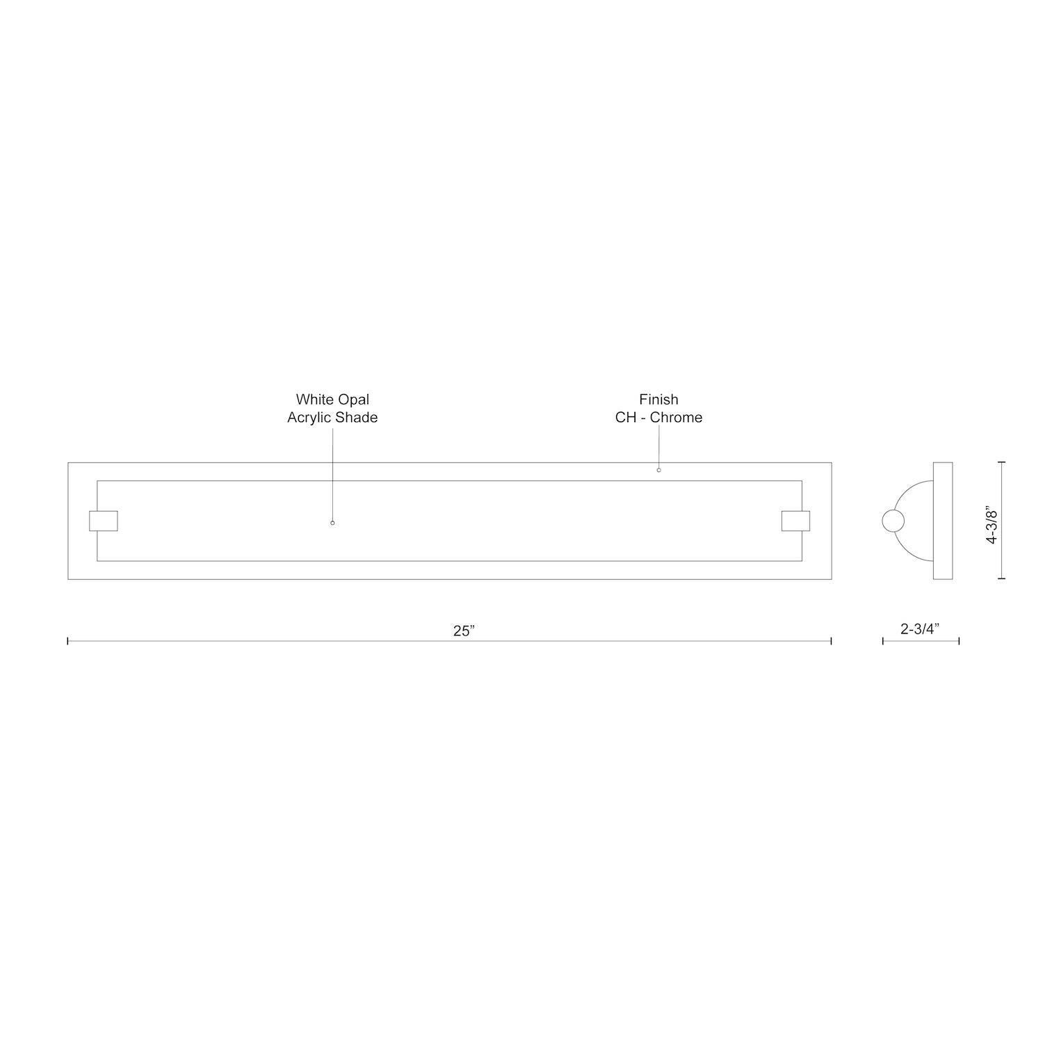 Charlotte 25 Inch 1 Light LED Bath Vanity Light by Kuzco Lighting