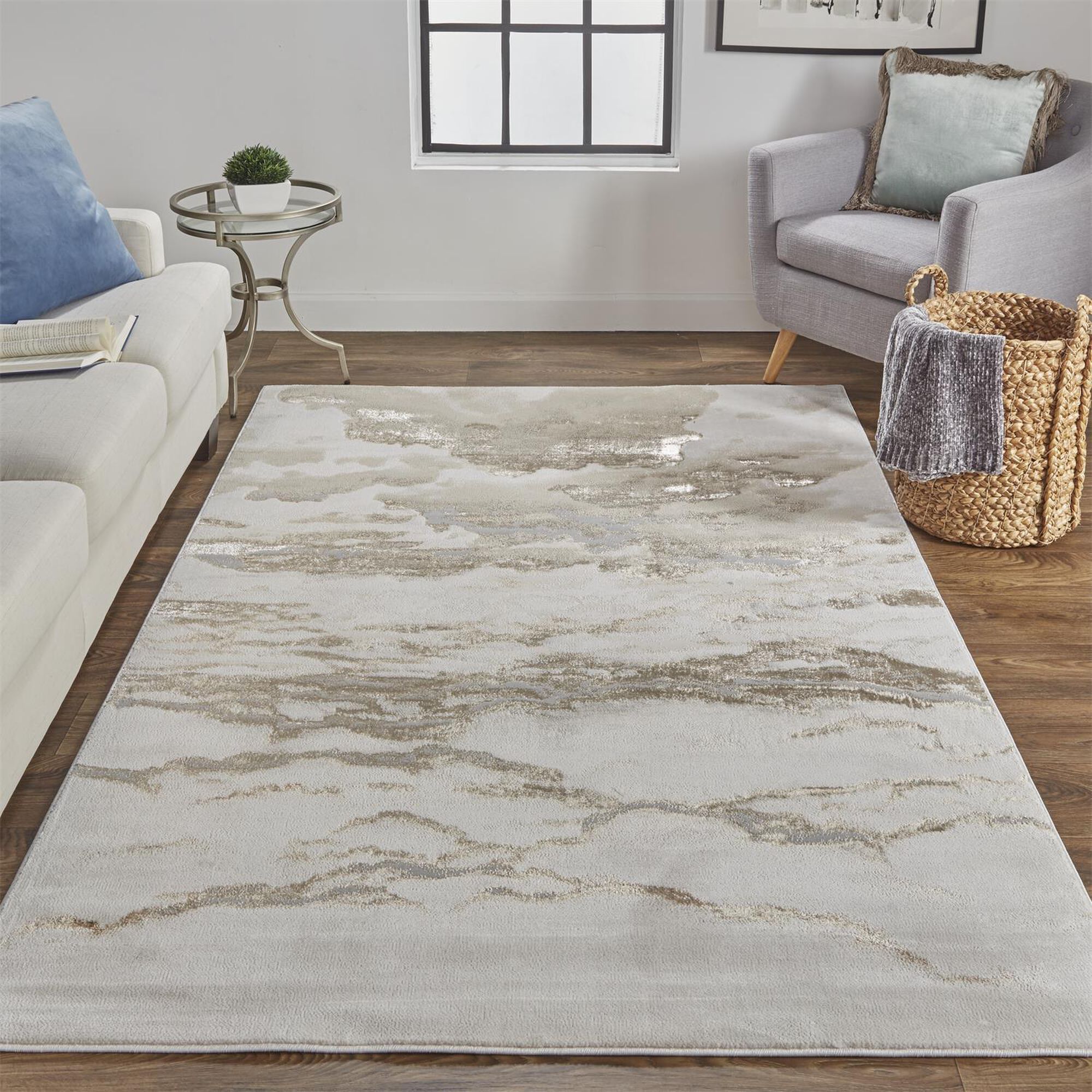 Aura Machine Woven Area Rug,