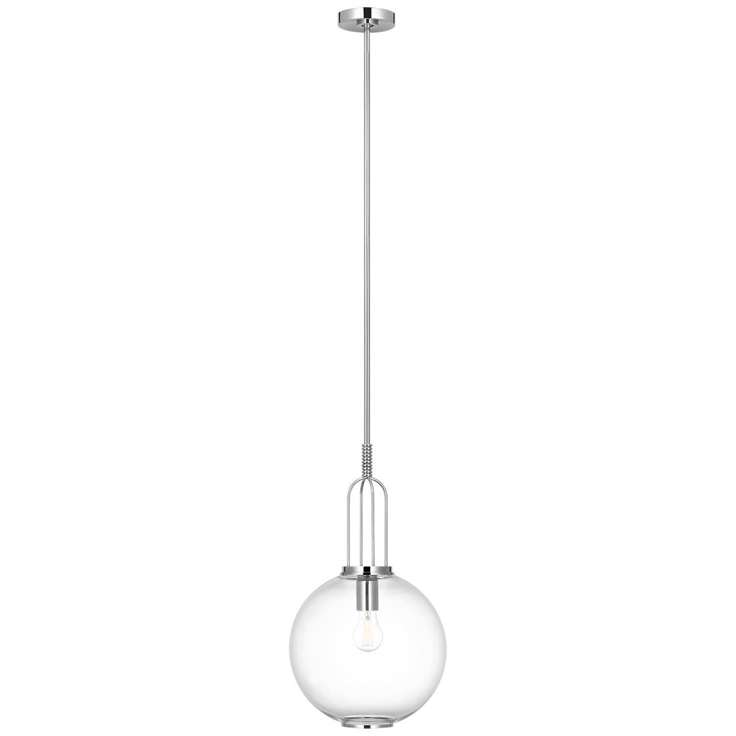 Shown in Polished Nickel finish and Clear glass