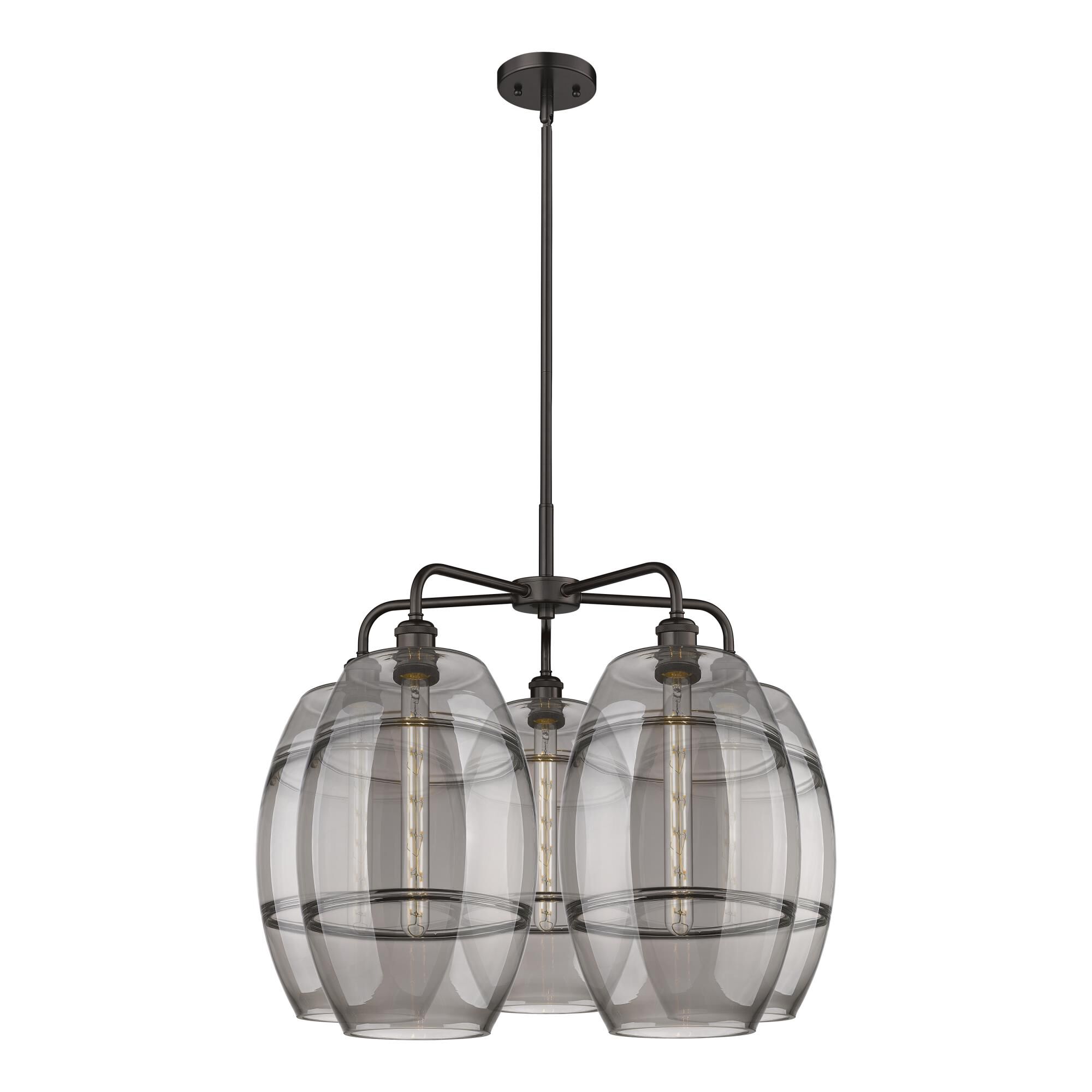 Shown in Oil Rubbed Bronze finish and Light Smoke glass