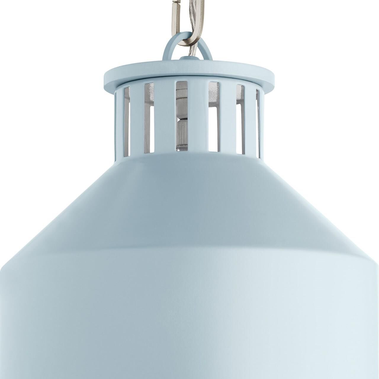 Shown in Light Blue finish and Blue White Enamel shade