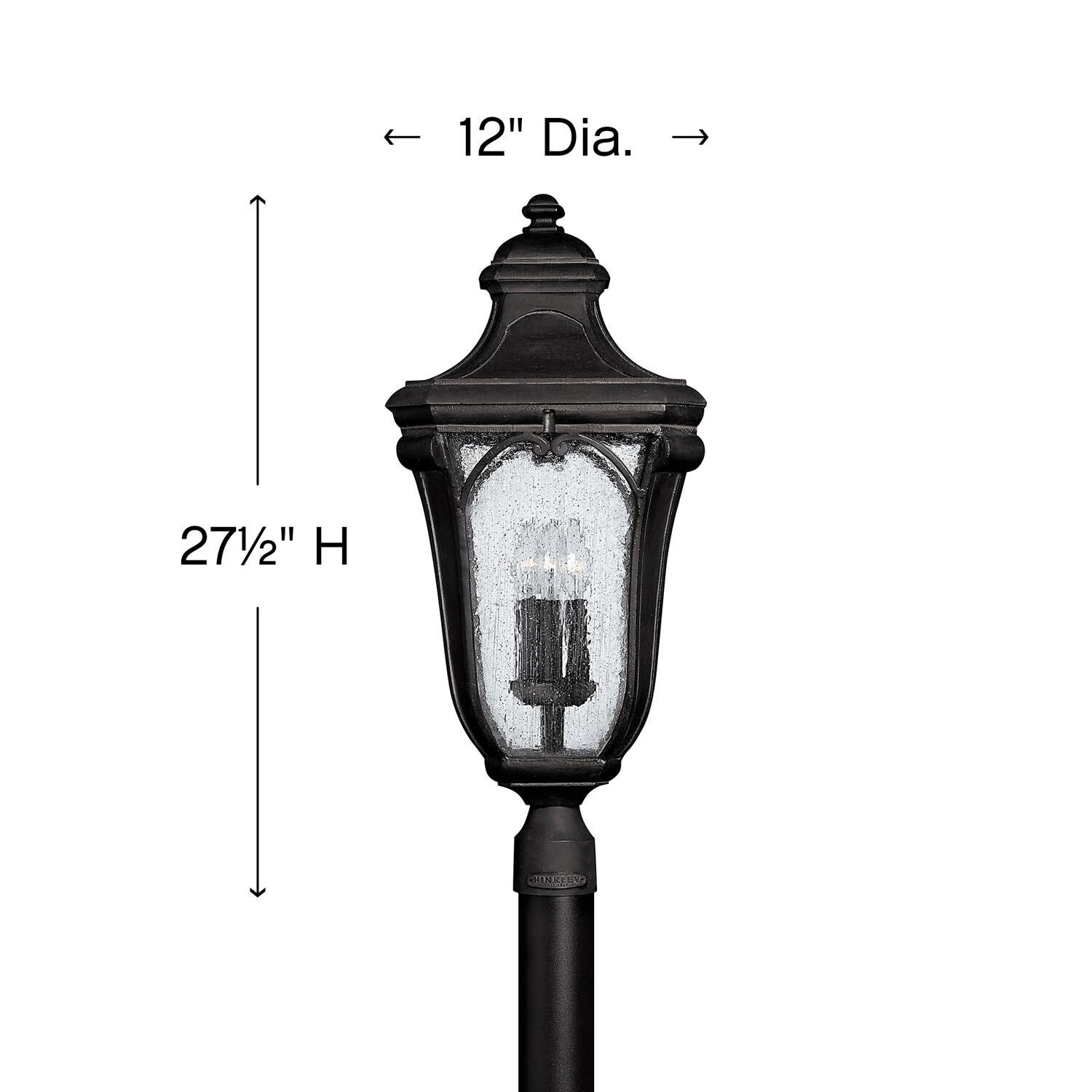 Trafalgar 27 Inch Tall 3 Light Outdoor Post Lamp by Hinkley Lighting