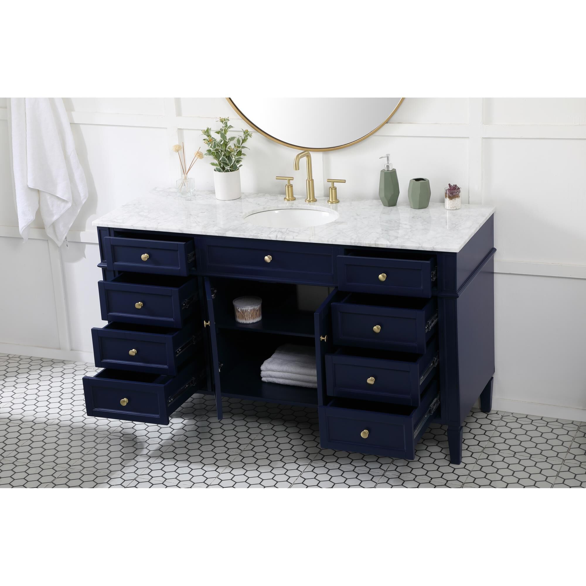 Shown in Blue finish