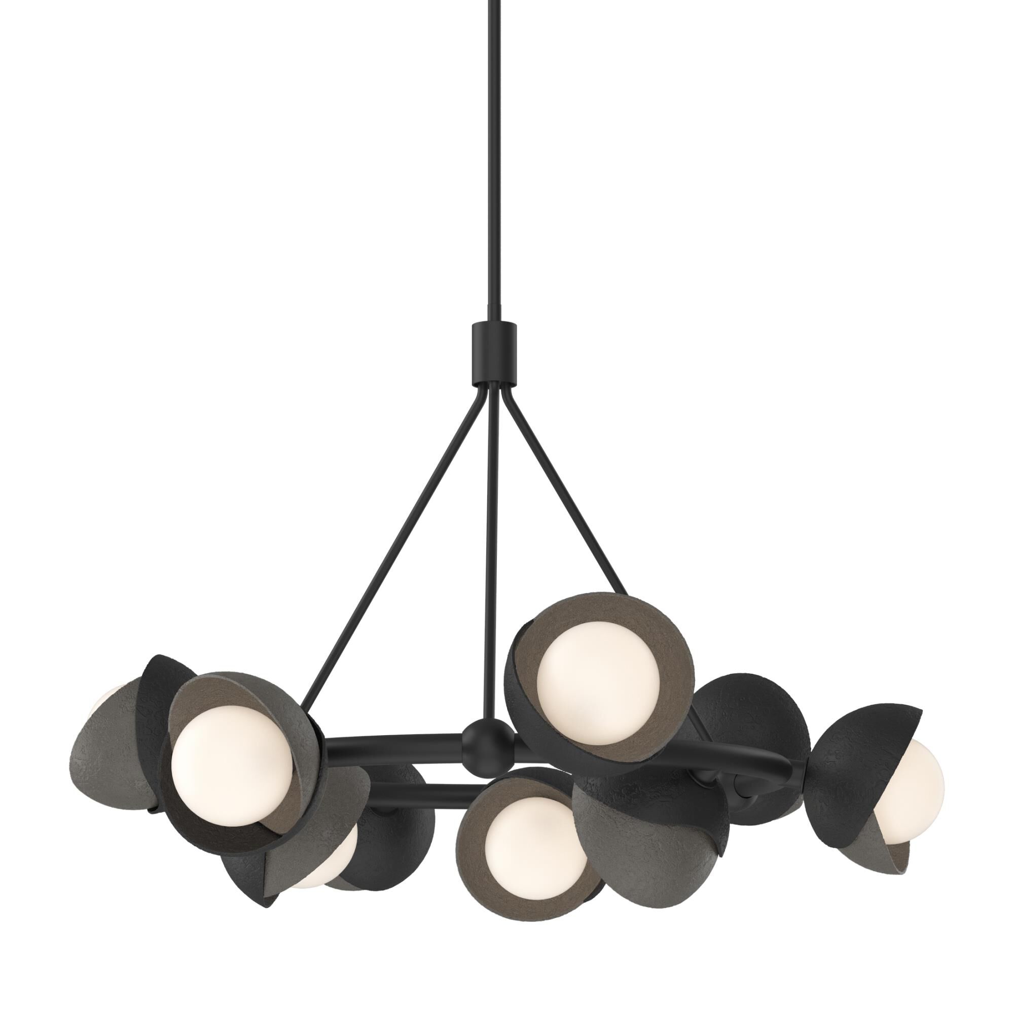 Shown in Black finish and Opal glass and Opal Glass shade