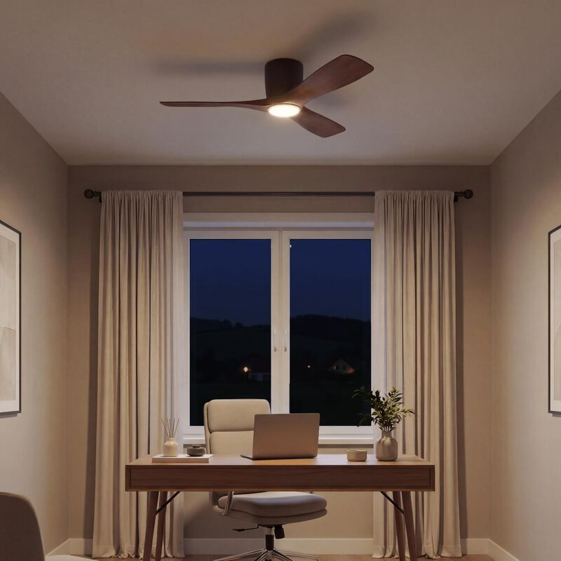 Volos 48 Inch Flush Mount Fan with Light Kit by Kichler