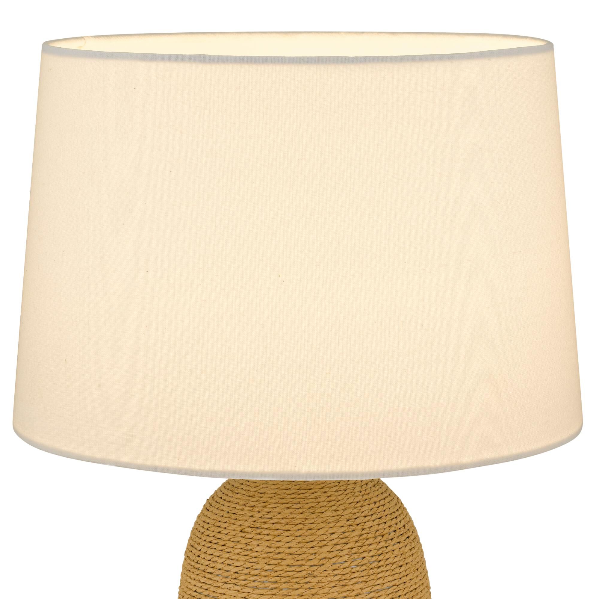 Shown in Brushed Gold finish and Fabric shade