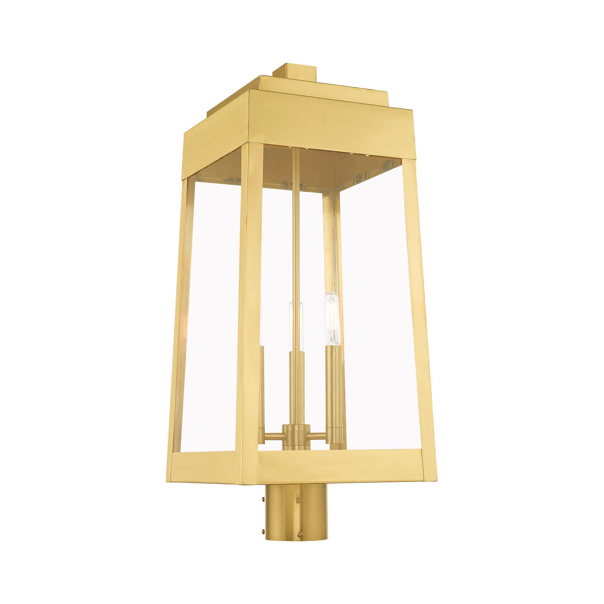 Oslo 24 Inch Tall 3 Light Outdoor Post Lamp by Livex Lighting