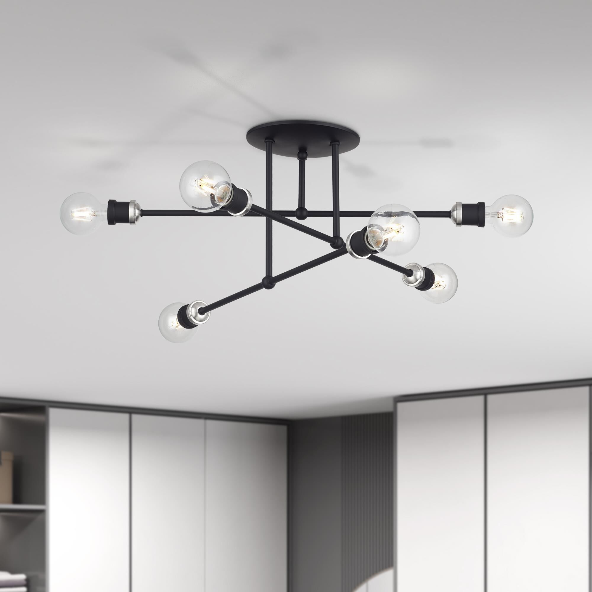 Delacroix 28 Inch Semi Flush Mount by Livex Lighting