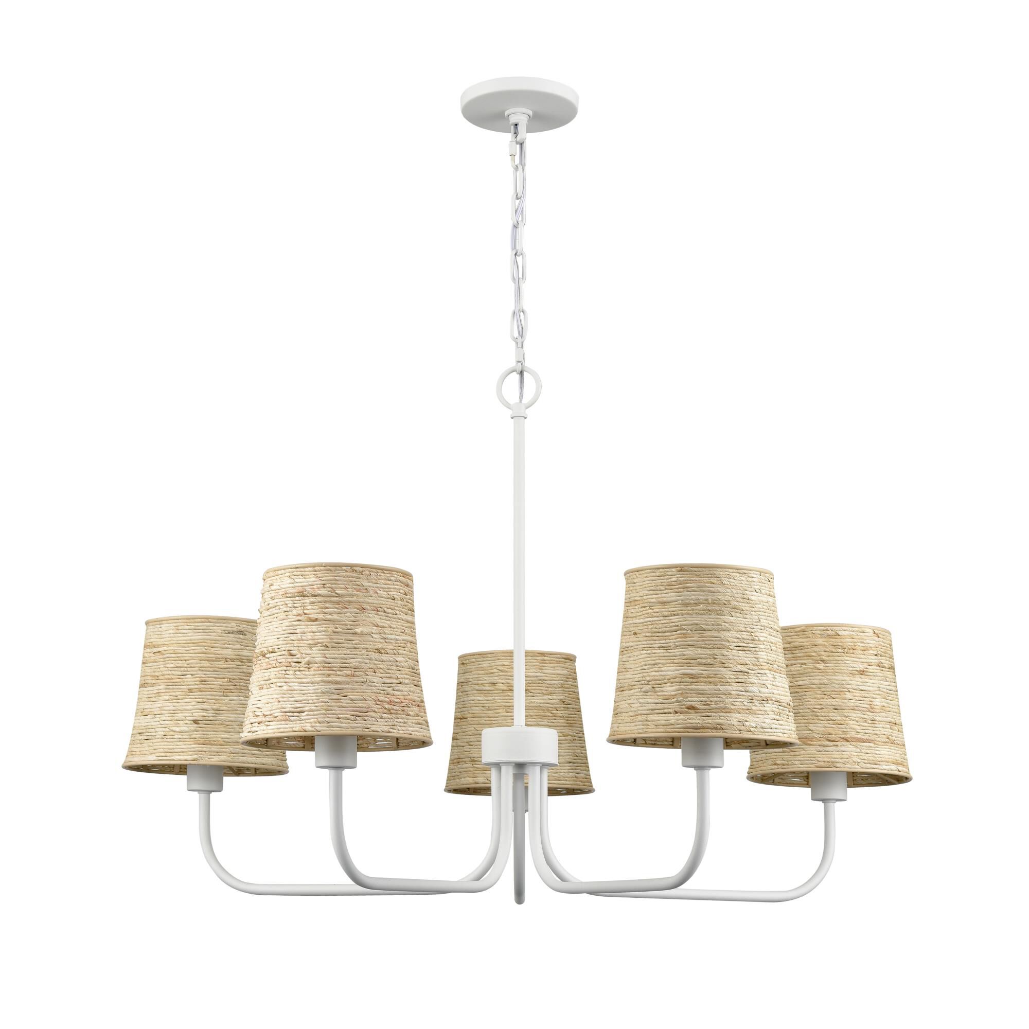 Abaca 34 Inch 5 Light Chandelier by ELK Lighting