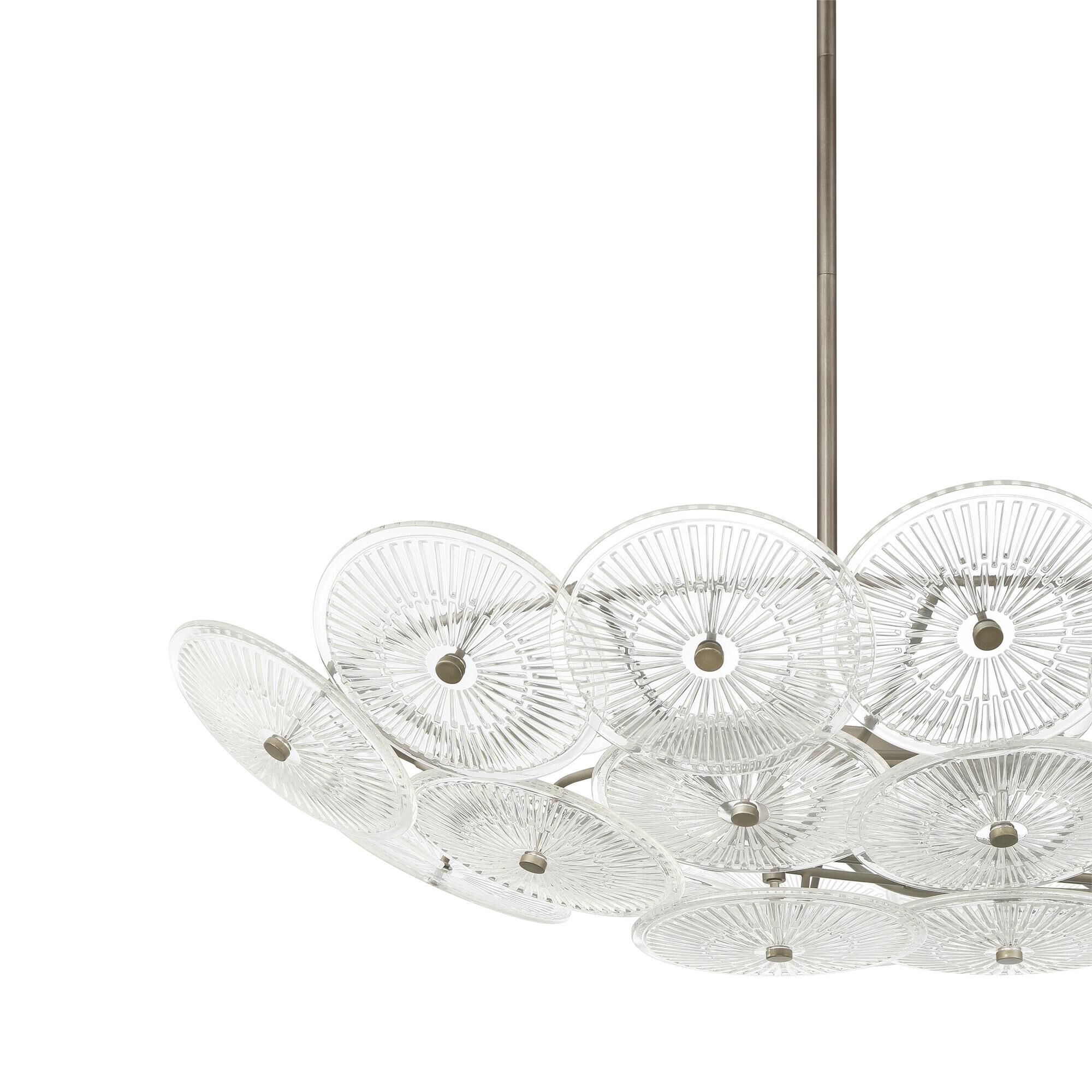 Shown in Forged Bronze finish and Clear Starburst glass