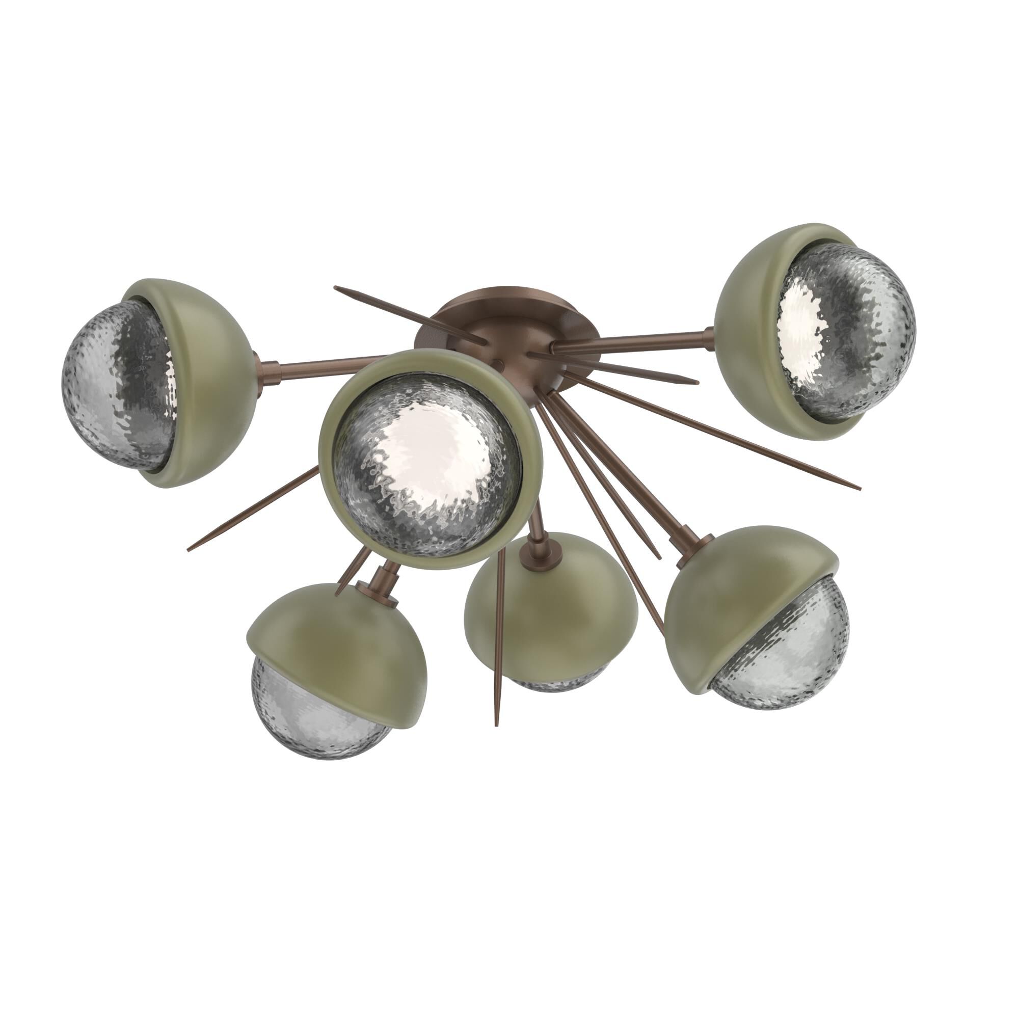 Levi Wilson Cabochon 28 Inch Semi Flush Mount by Hammerton Studio