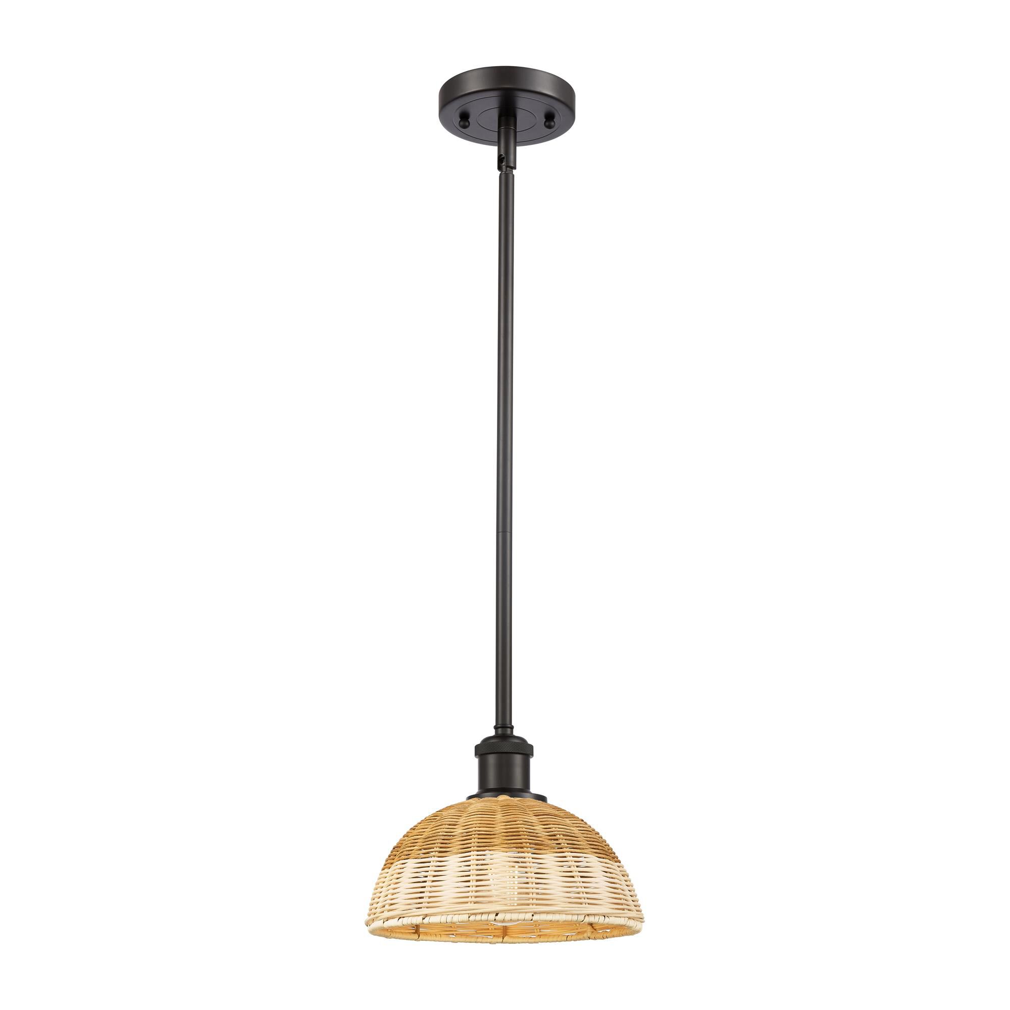 Shown in Oil Rubbed Bronze finish and Natural shade