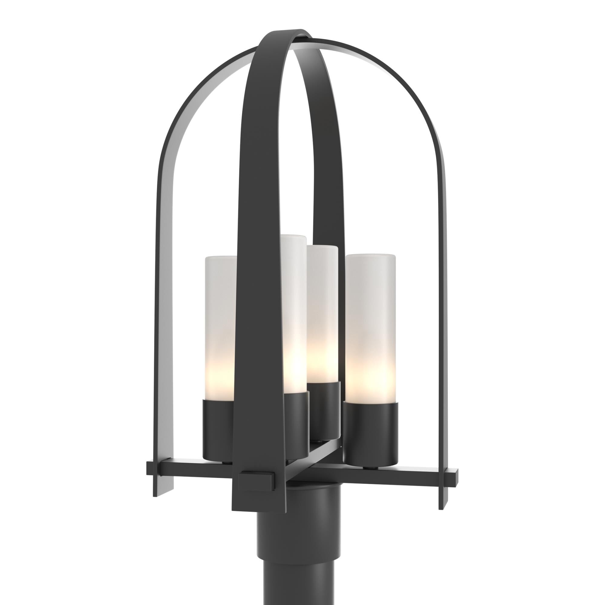 Shown in Coastal Black finish and Opal glass