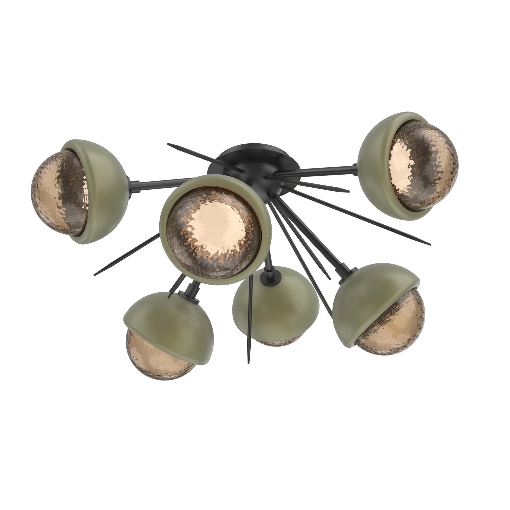 Levi Wilson Cabochon 28 Inch Semi Flush Mount by Hammerton Studio