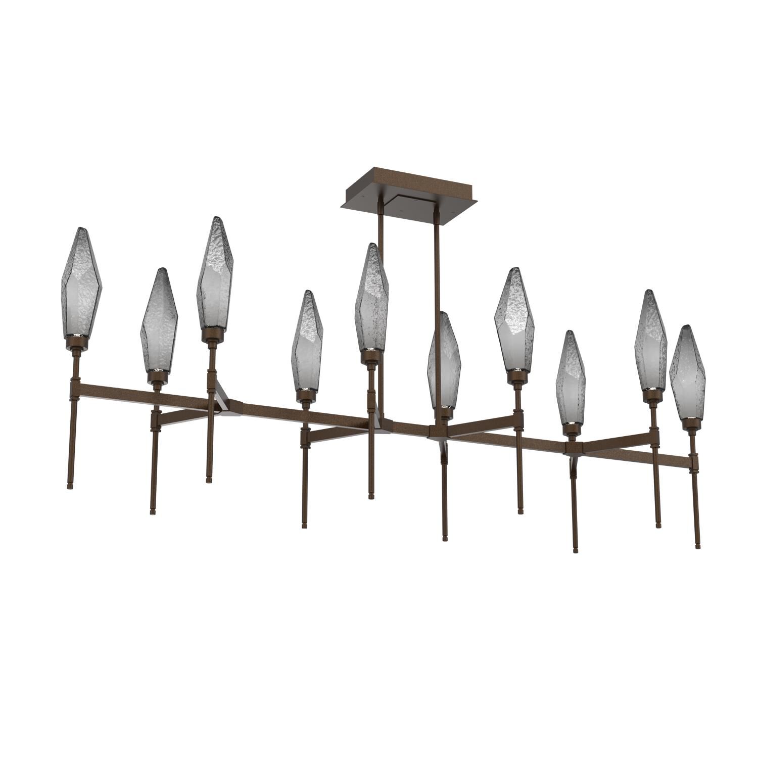 Rock Crystal Linear Suspension Light by Hammerton Studio