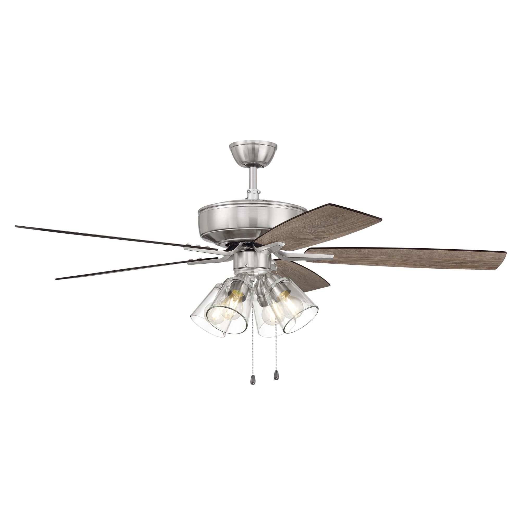 Shown in Brushed Polished Nickel finish and Clear glass and Yes shade