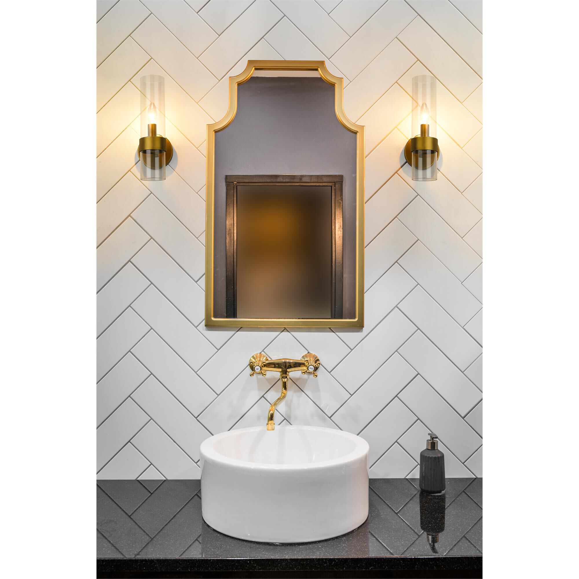 Shown in Rubbed Brass finish