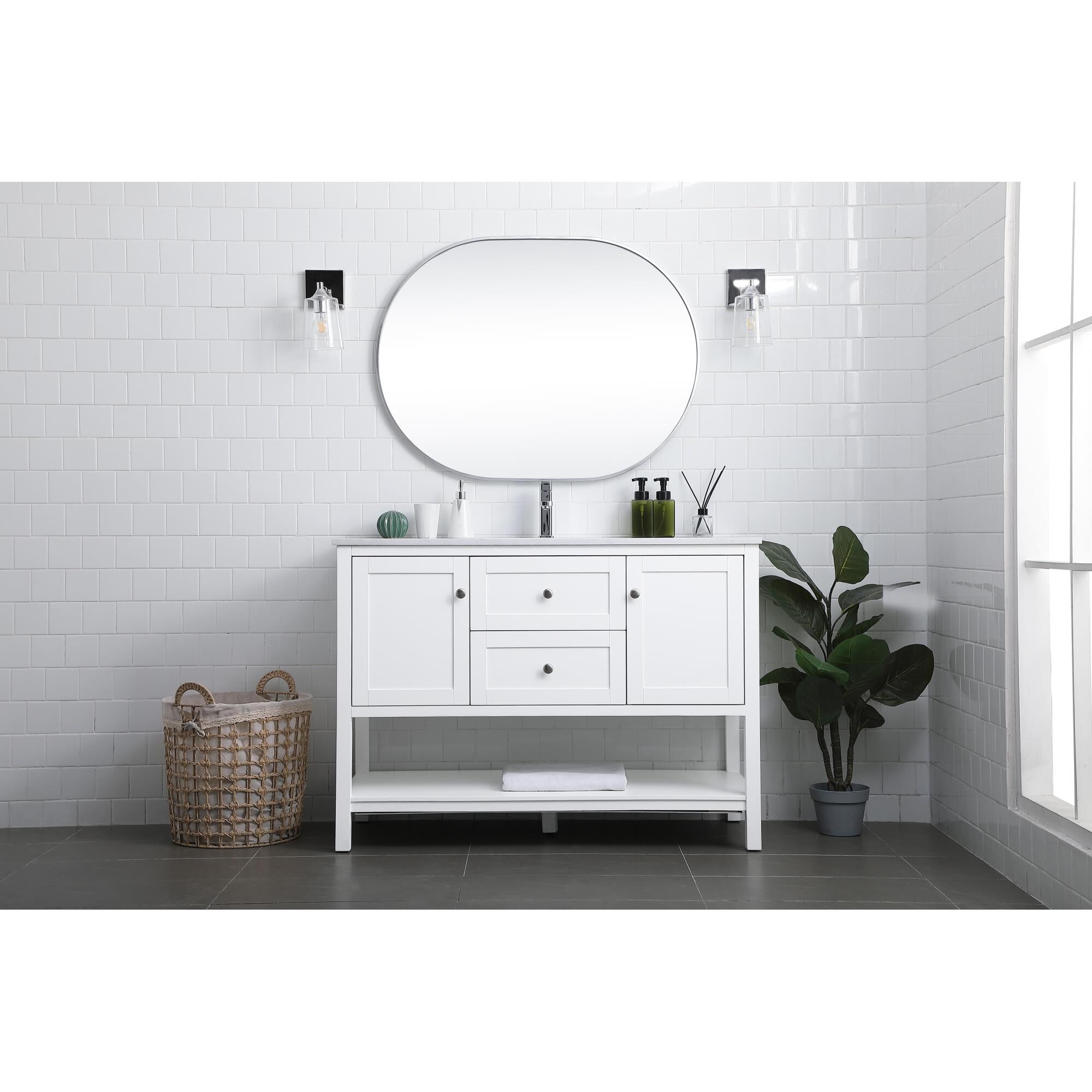 Shown in White finish