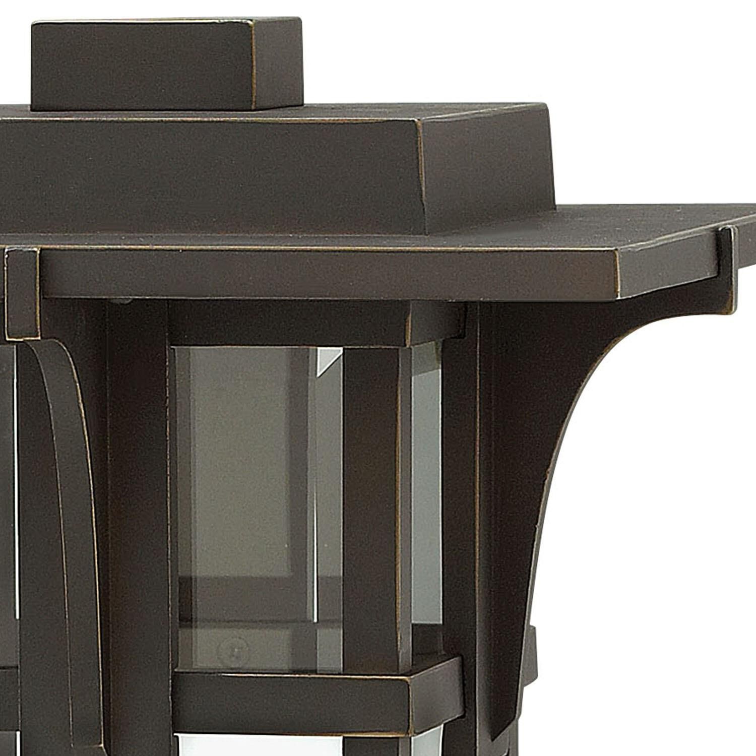 Shown in Oil Rubbed Bronze finish and Clear Beveled glass