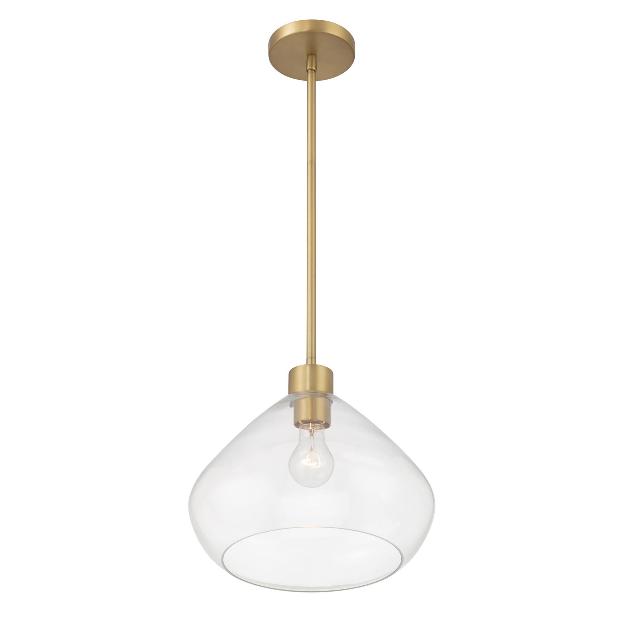 Shown in Legacy Brass finish and Clear glass