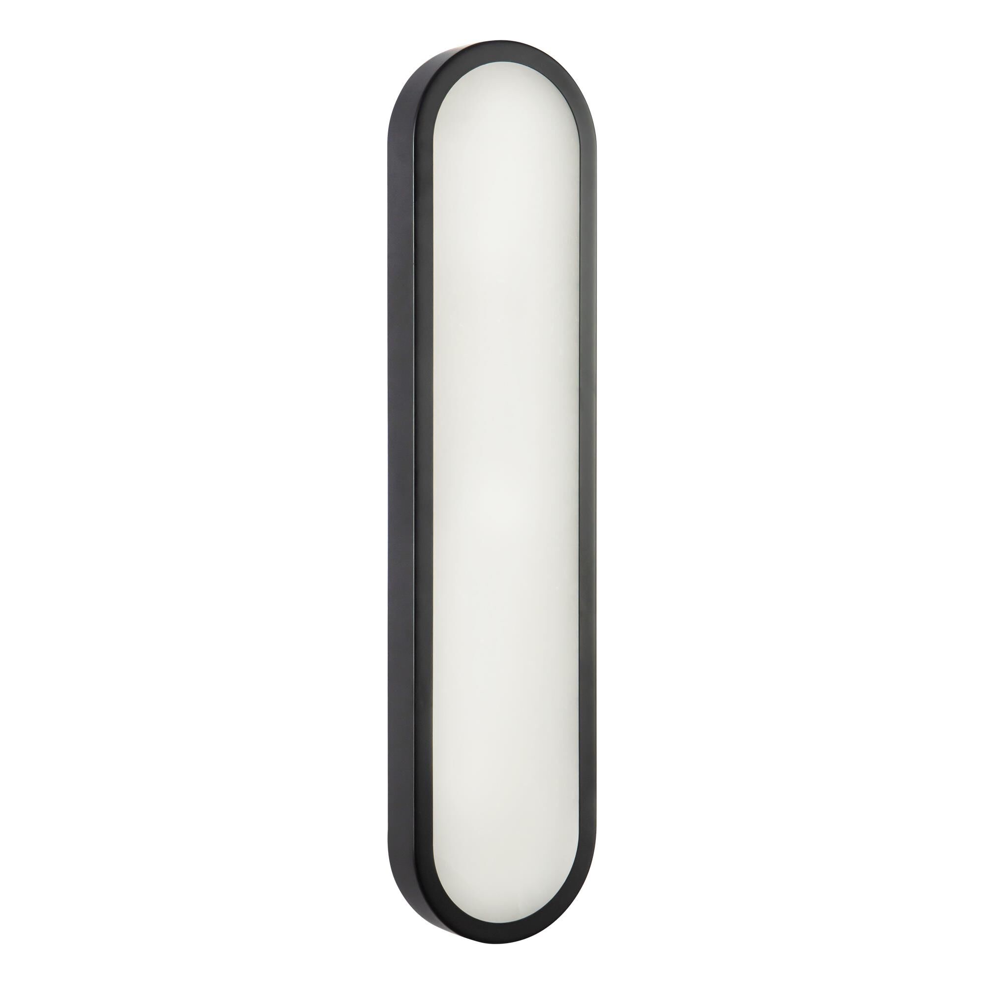 Shown in Matte Black finish and Alabaster glass