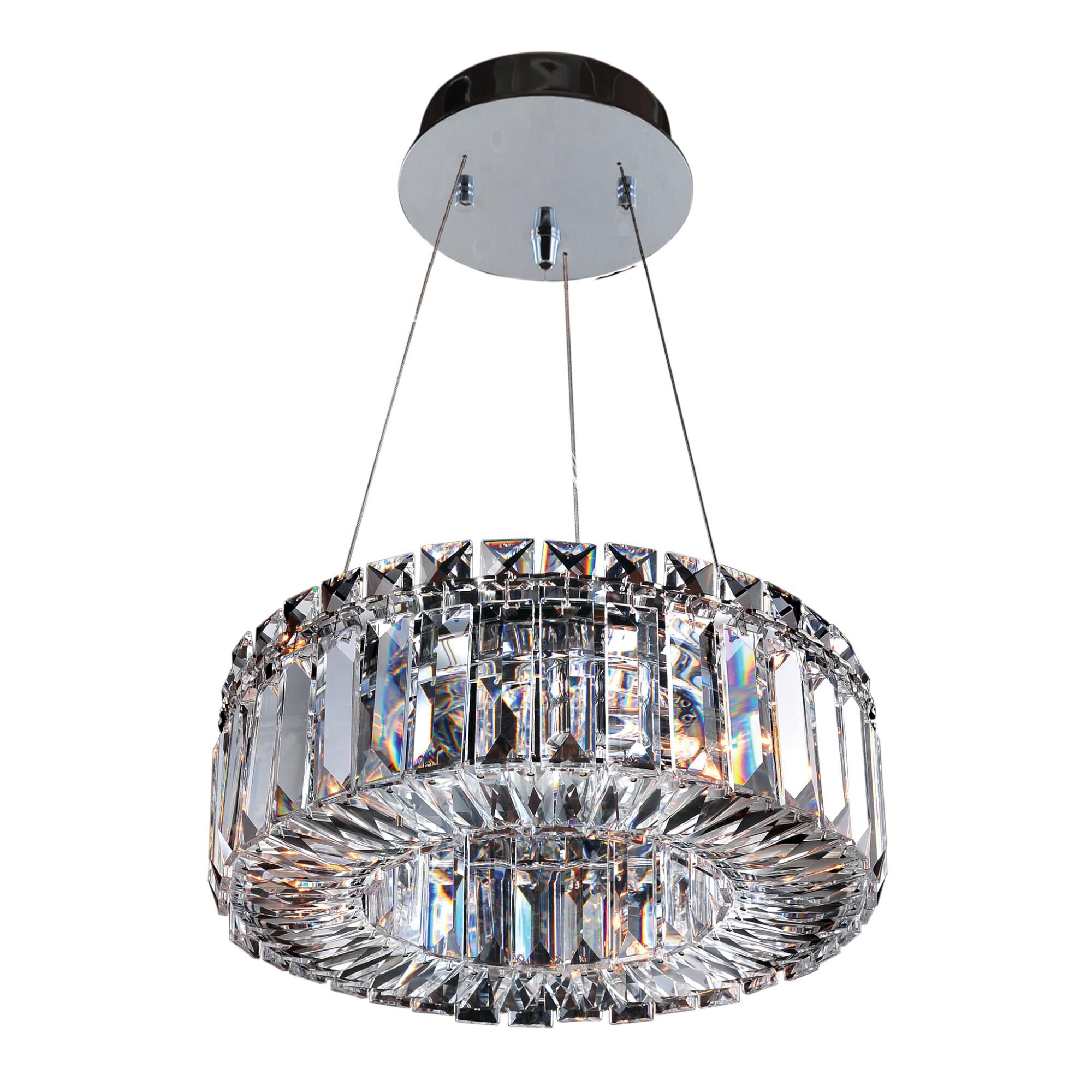 Shown in Chrome finish and Firenze Clear crystal