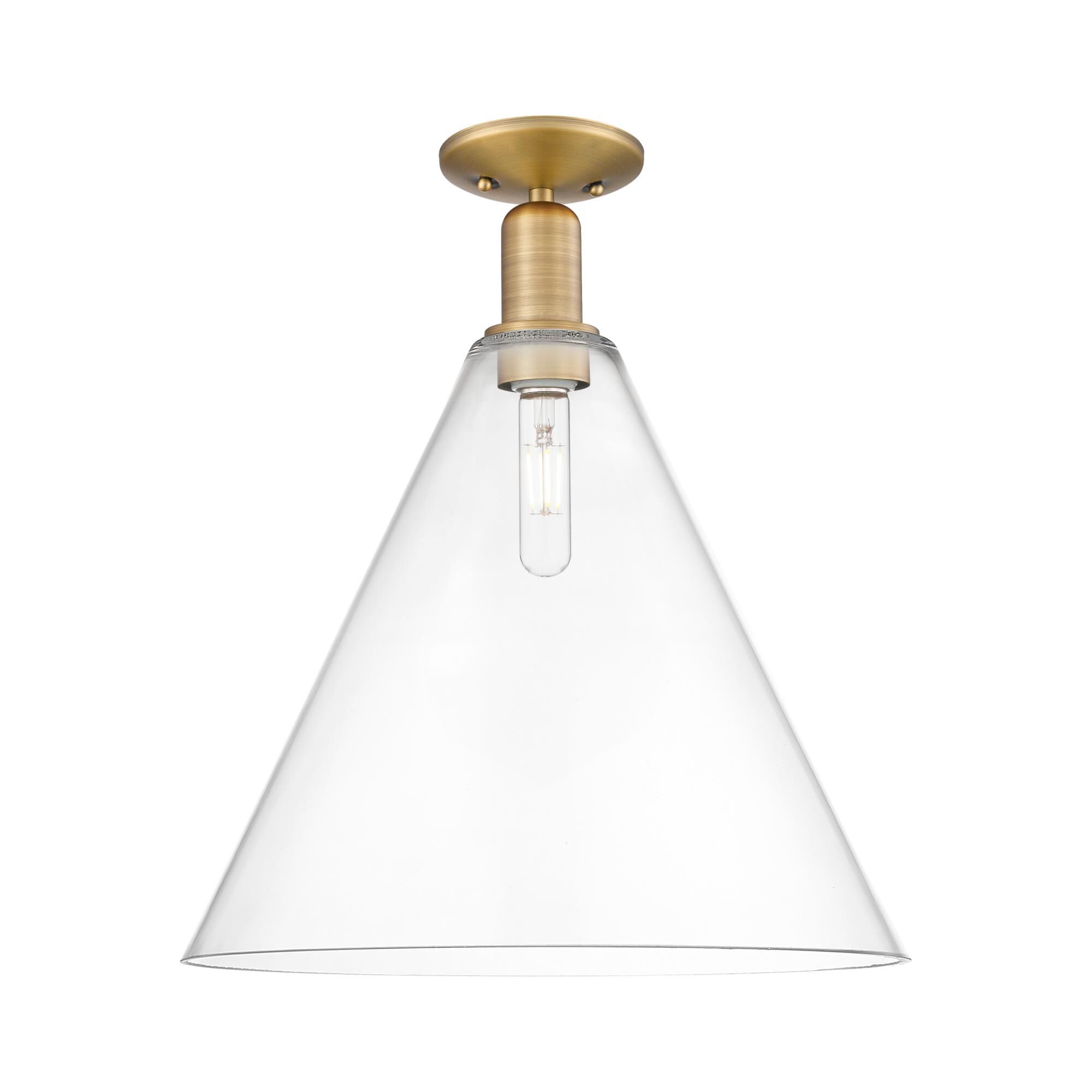 Bruno Marashlian Berkshire Glass 16 Inch Semi Flush Mount by Innovations Lighting