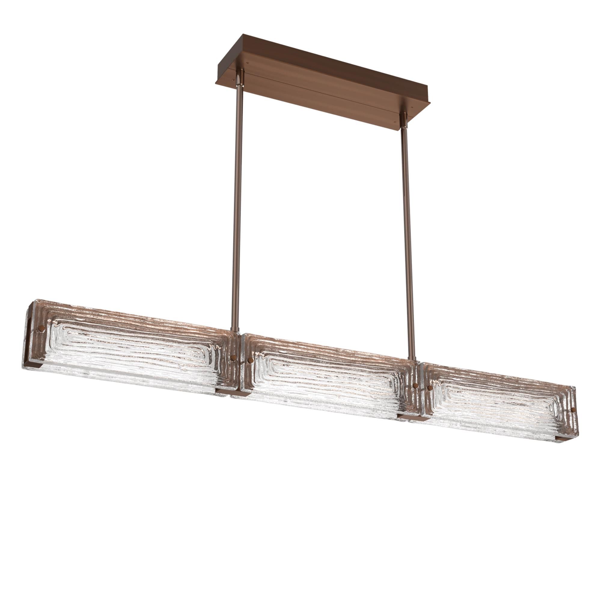 Shown in Oil Rubbed Bronze finish and Linea Cast glass