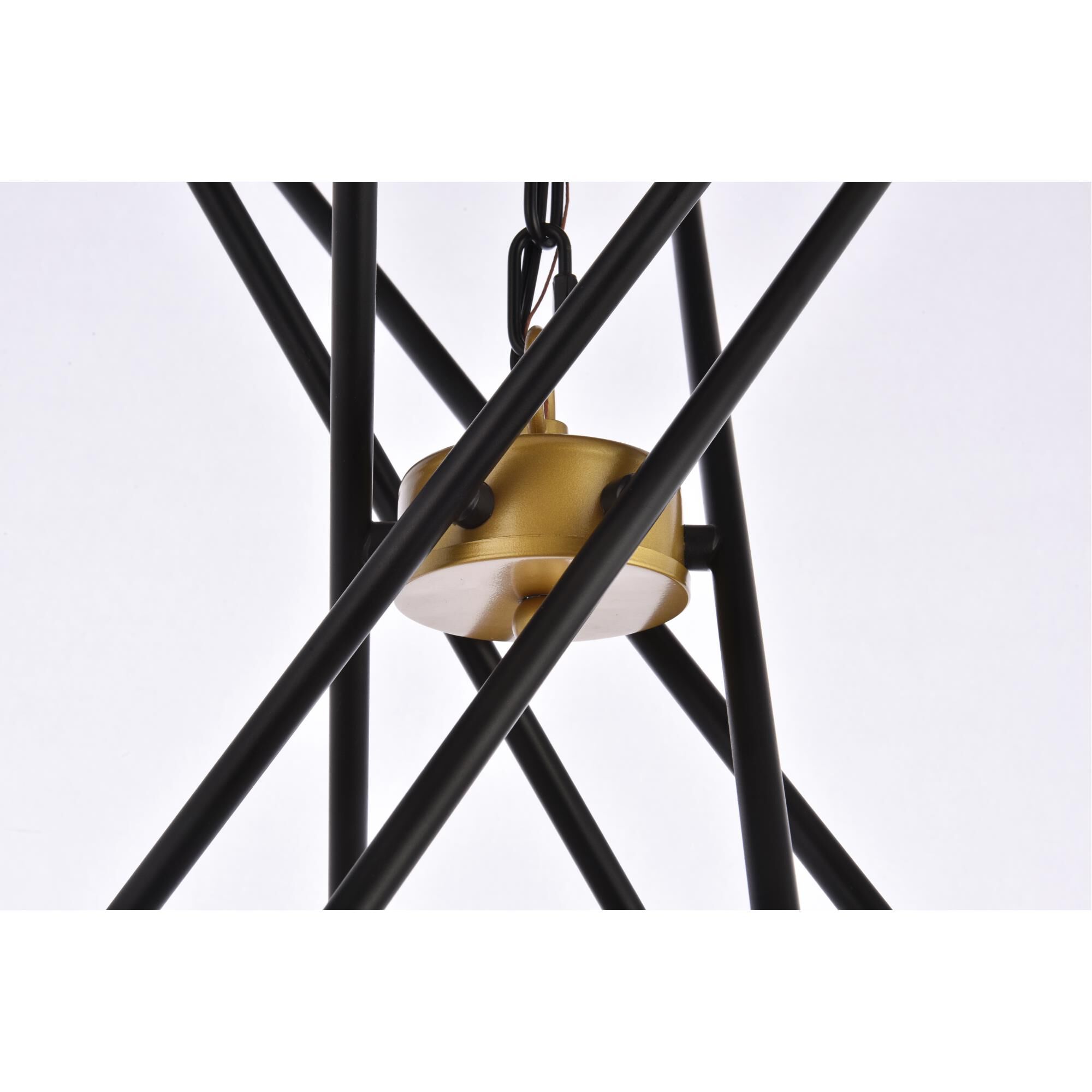 Shown in Black and Brass finish