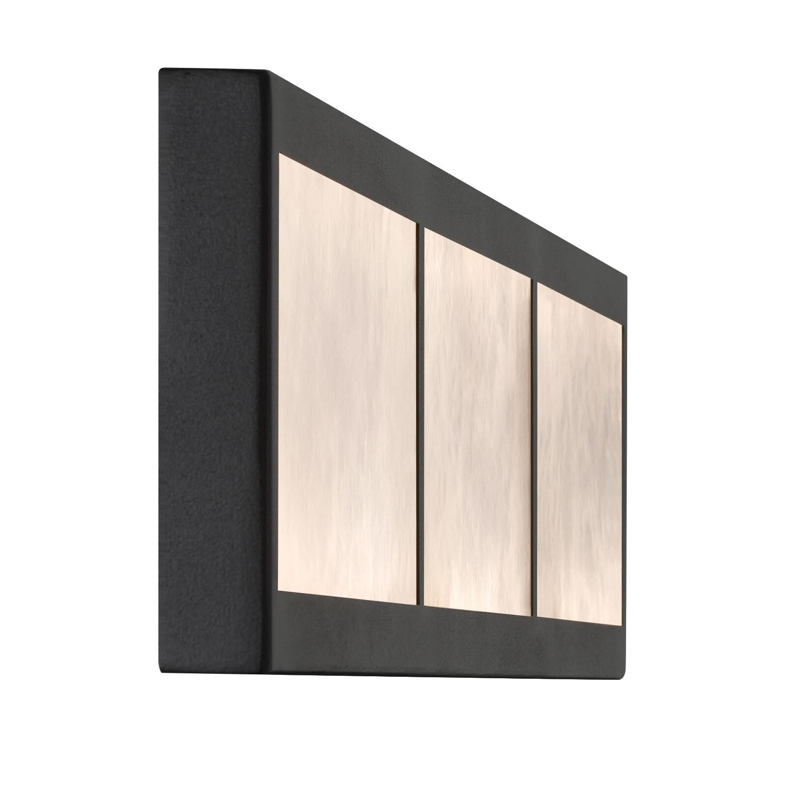 Shown in Sand Coal finish and White glass and Alabaster Stone shade