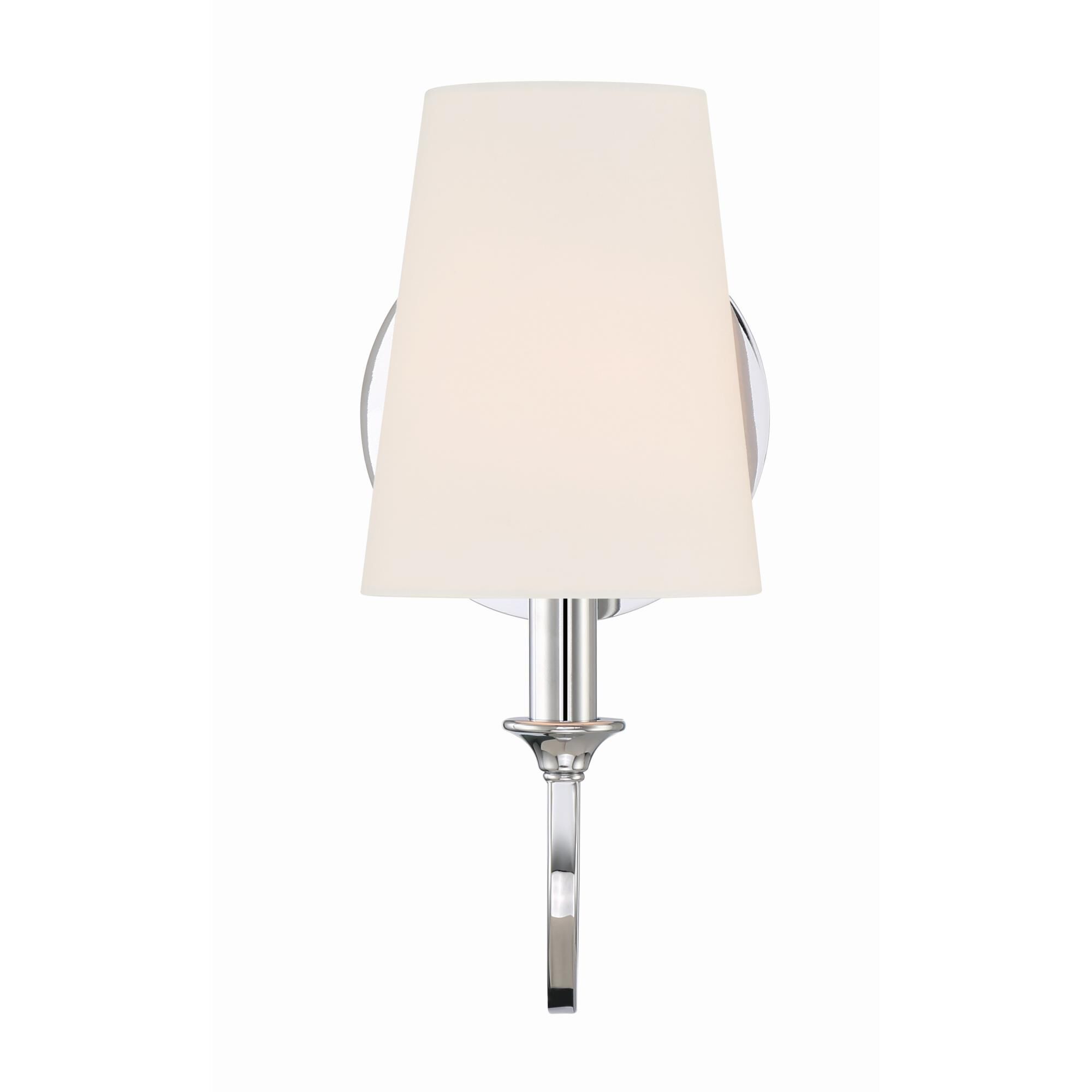 Shown in Polished Chrome finish and Silk shade