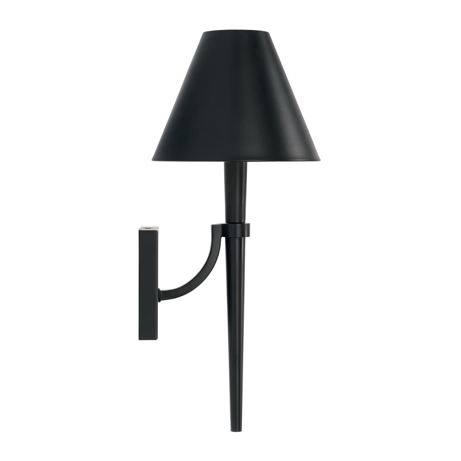Shown in Matte Black finish and Metal  With White Interior shade
