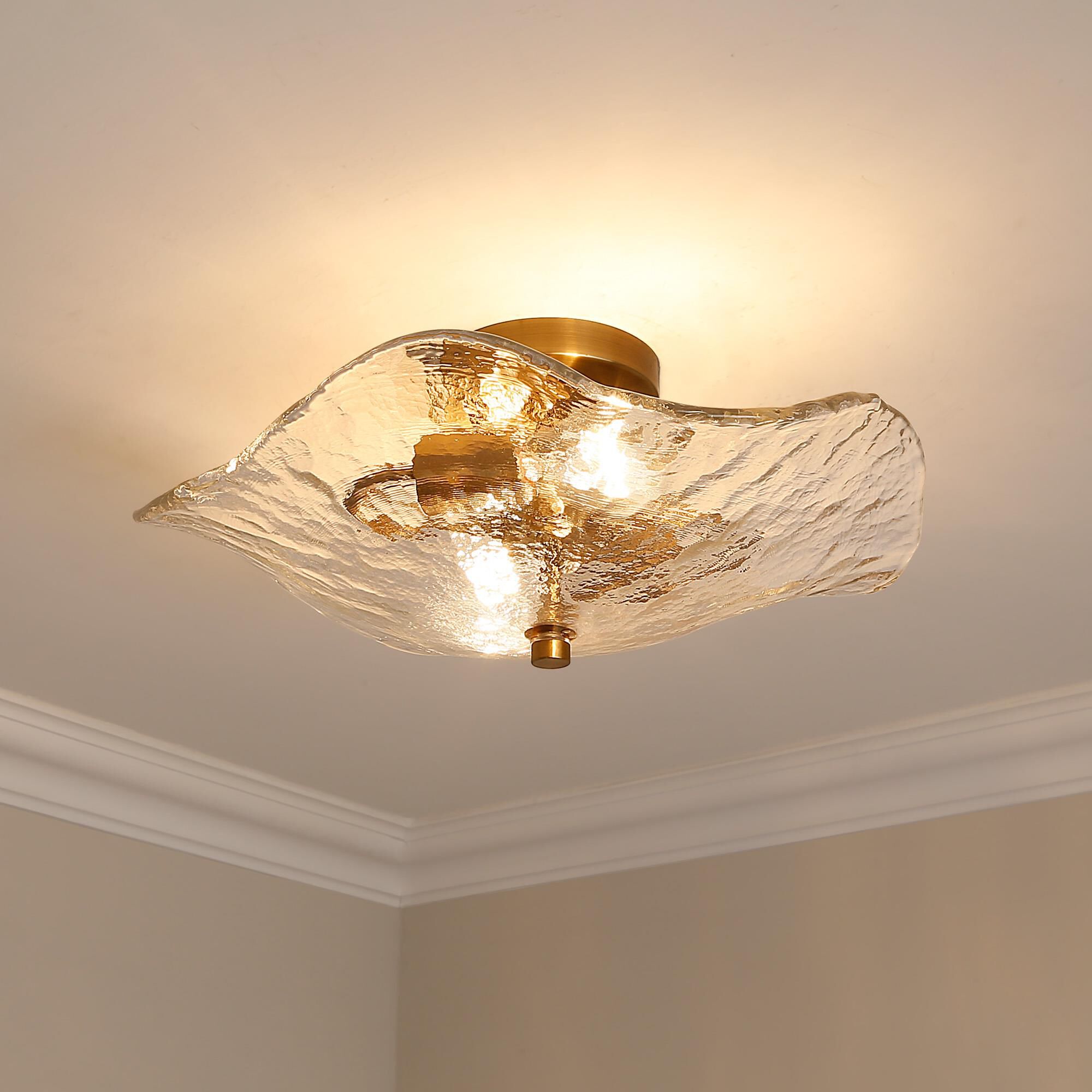 Shown in Modern Brass finish and Hammered Water glass