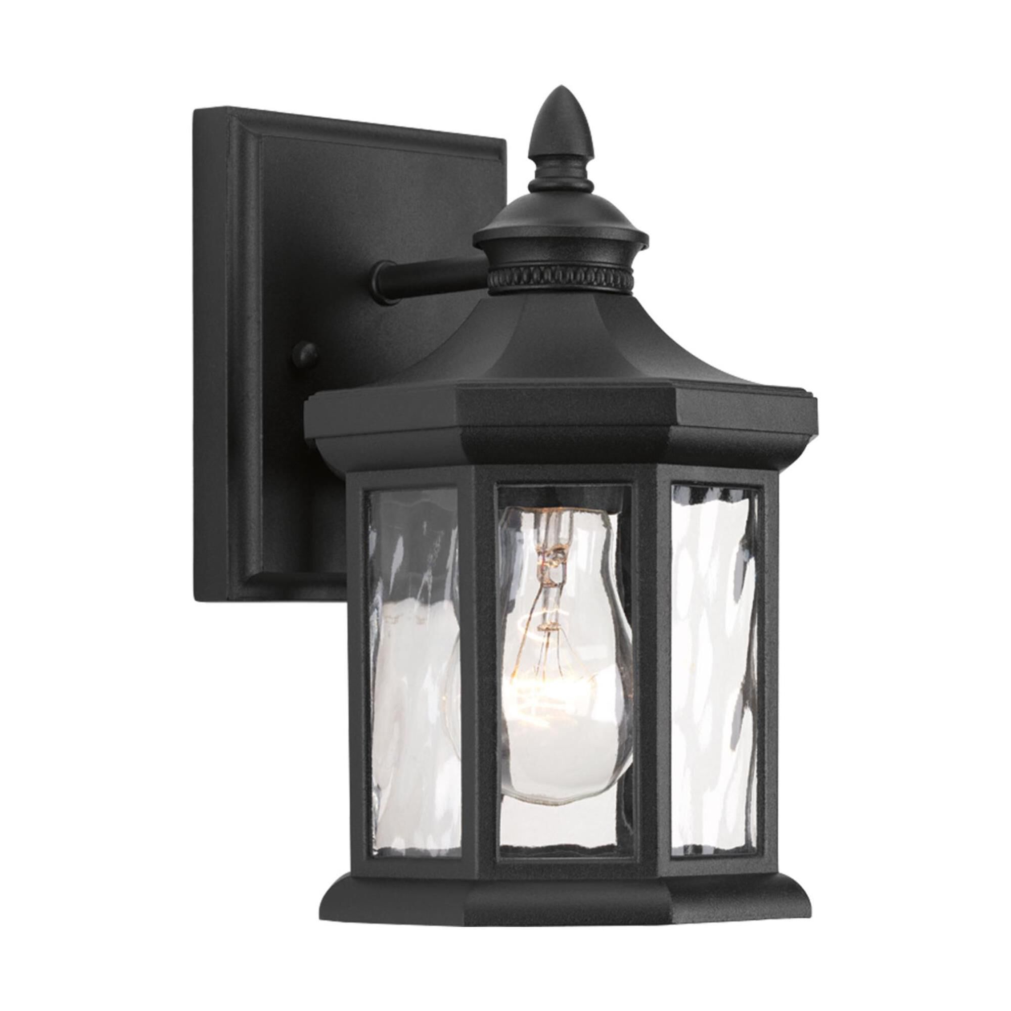 Shown in Black finish and Clear Water glass